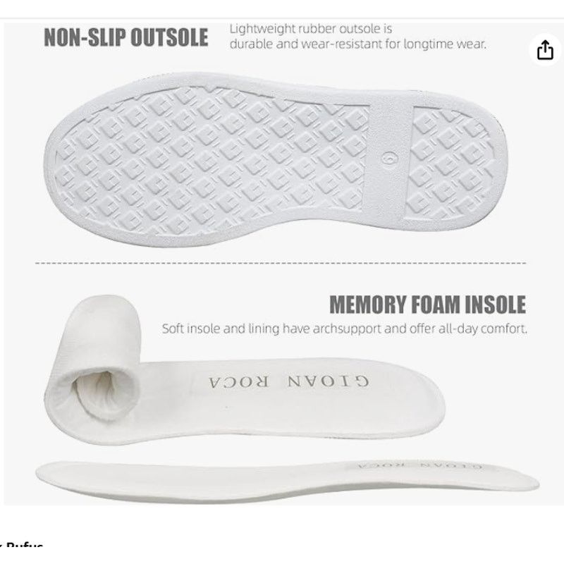 The Unbranded Brand Platform Walking Slip Ons Breathable Mesh Memory Foam SIZE 5 Size US 5 / IT 35 - 5 Thumbnail