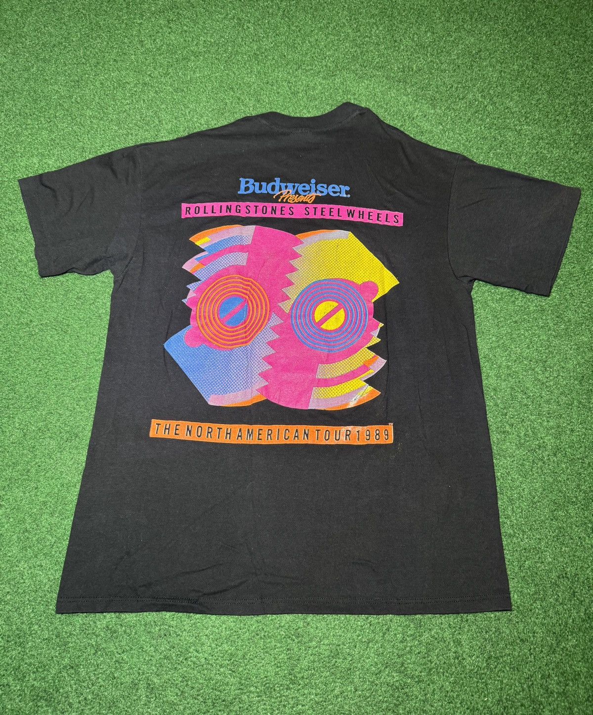 Brockum Vintage 80s Rolling Stones 21x28 Concert L/XL T Shirt Size US L / EU 52-54 / 3 - 3 Thumbnail