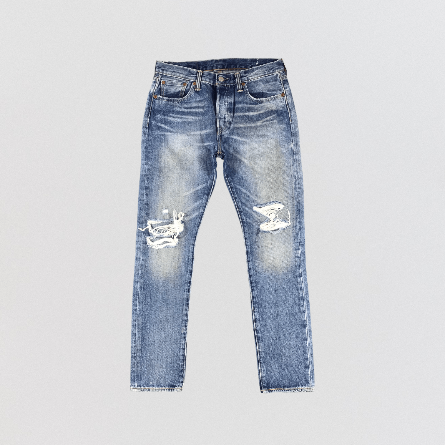 Levi's Distress Levis 501 Jeans-JM838 Size US 31 - 1 Thumbnail