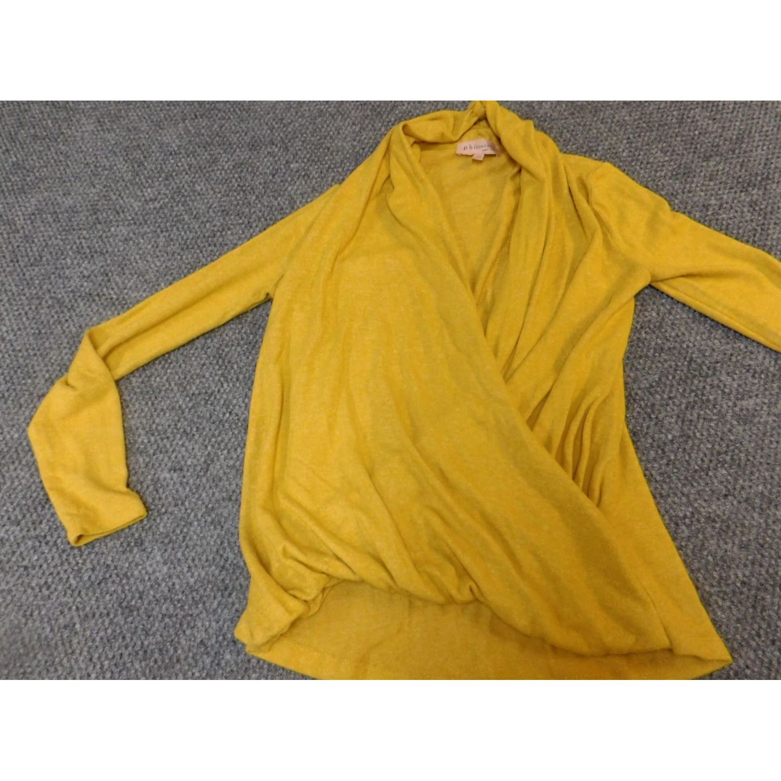 Vintage Philosophy Womens Sweater XS Yellow Pullover Round Neck Long Sleeve Cotton Knit Chunky-Stretch Embroidered Classic Fit Woolen? Size XS / US 0-2 / IT 36-38 - 3 Thumbnail