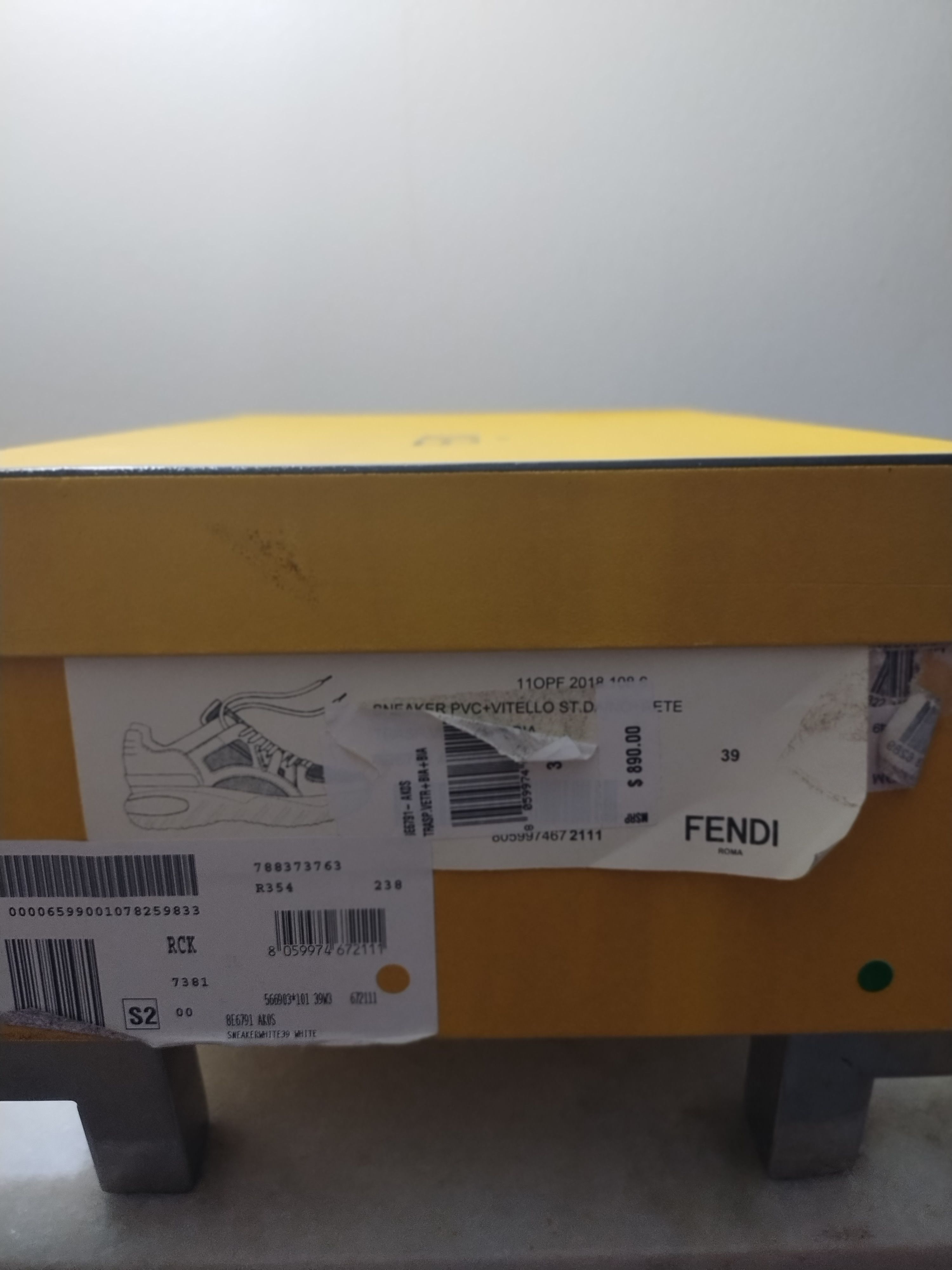 Fendi Fendi White Leather & Mesh bubble Platform Chunky Sneakers Size US 9 / IT 39 - 5 Thumbnail