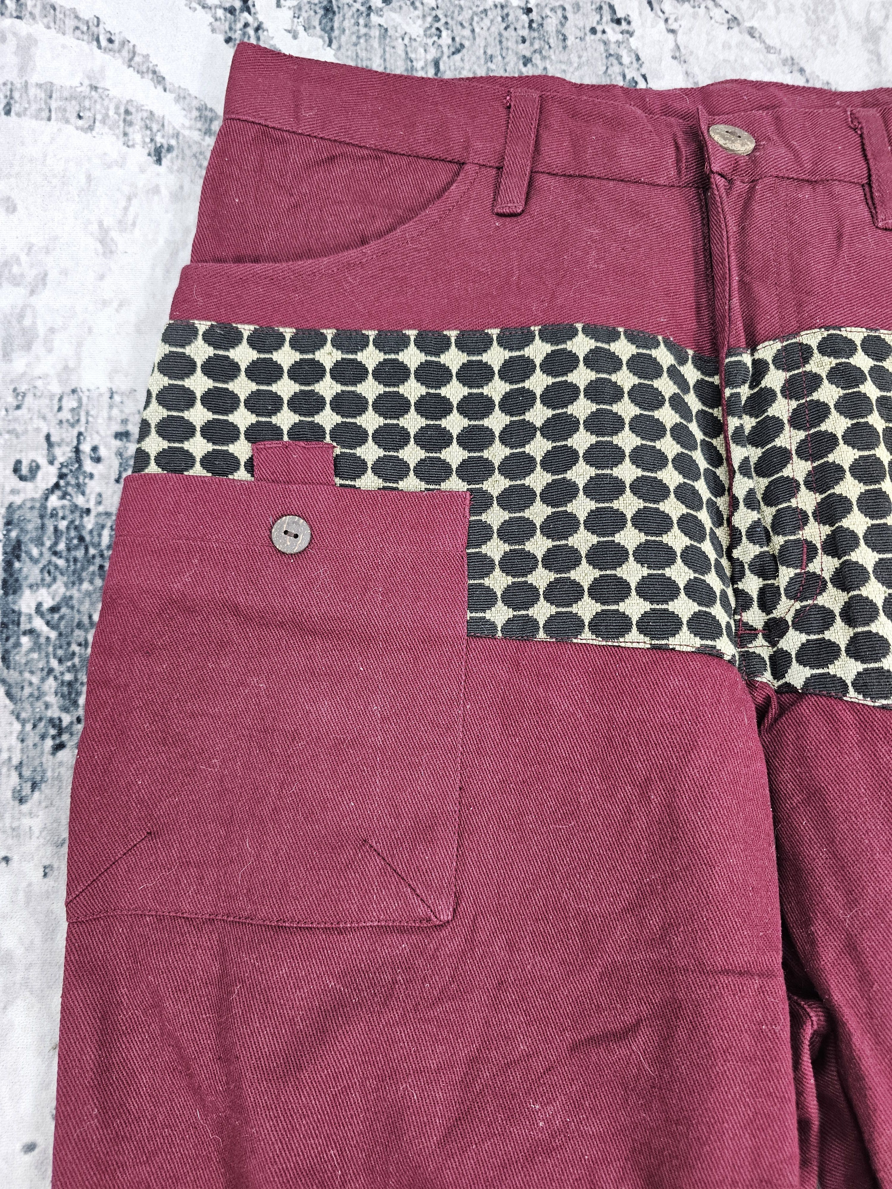 Japanese Brand AMINA Multi Pockets Cargo Baggy Polkadot Cropped Pant JB0261 Size US 33 - 8 Thumbnail