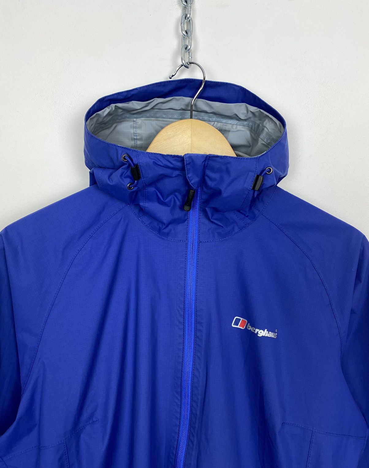 Berghaus Berghaus AQ2 Nylon Hooded Outdoor Jacket Gorpcore Logo Blue Size XL / US 12-14 / IT 48-50 - 2 Thumbnail