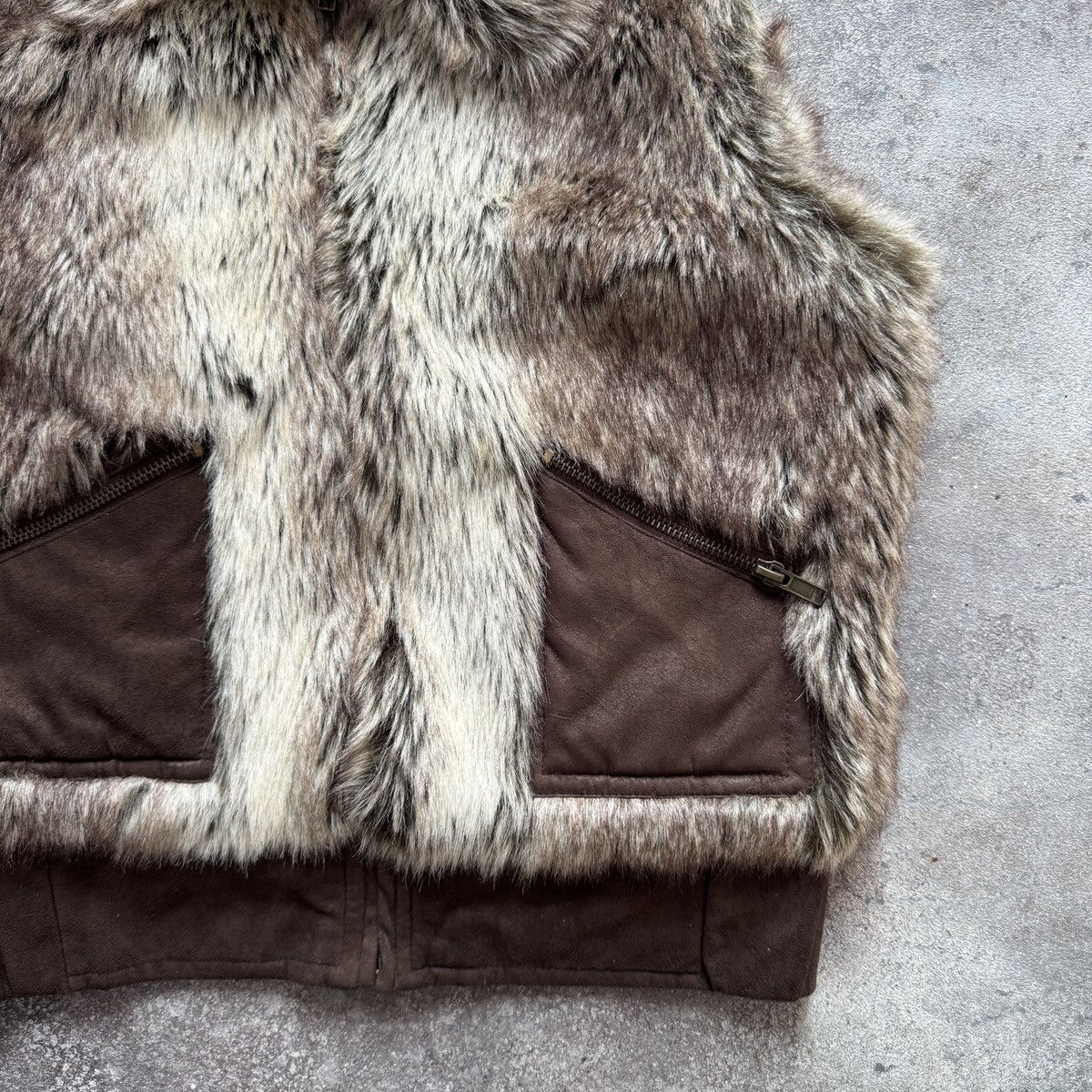 Hysteric Glamour 2000’s Aesthetic Vintage Y2K Faux Fur Cropped Vest Jacket Size M / US 6-8 / IT 42-44 - 6 Thumbnail