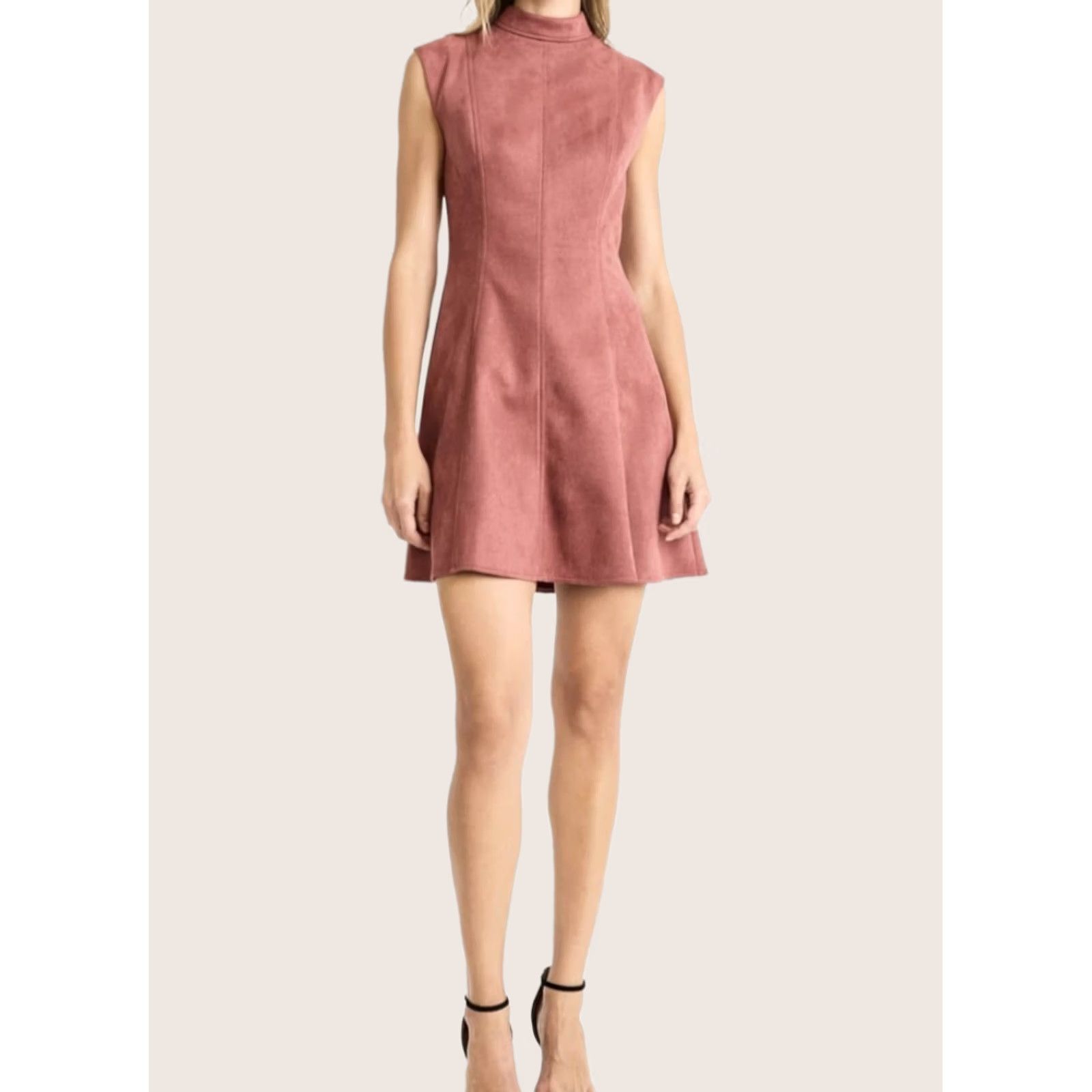 Donna Morgan Donna Morgan Dress Pink Women's Sz16 NWT Fit &Flare Mini Mock Neck Extd Shoulder Size XXL / US 16-18 / IT 52-54 - 1 Thumbnail