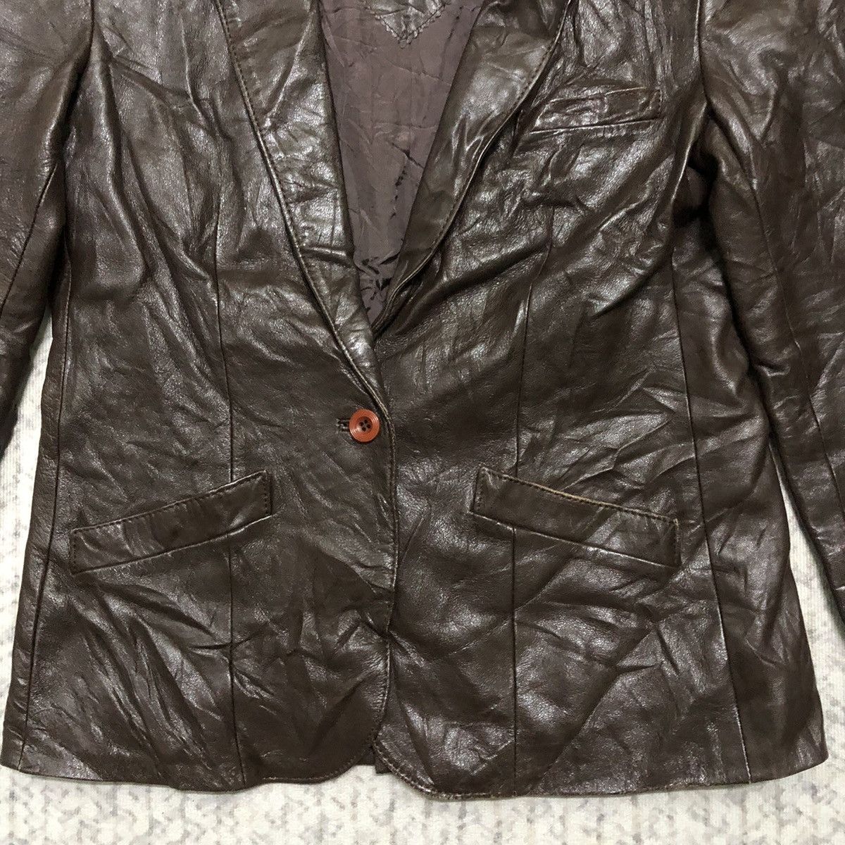 Designer × Karl Lagerfeld × Vintage Rare Distressed Vintage Karl Lagerfeld Leather Jacket Size US XXS / EU 40 - 3 Thumbnail