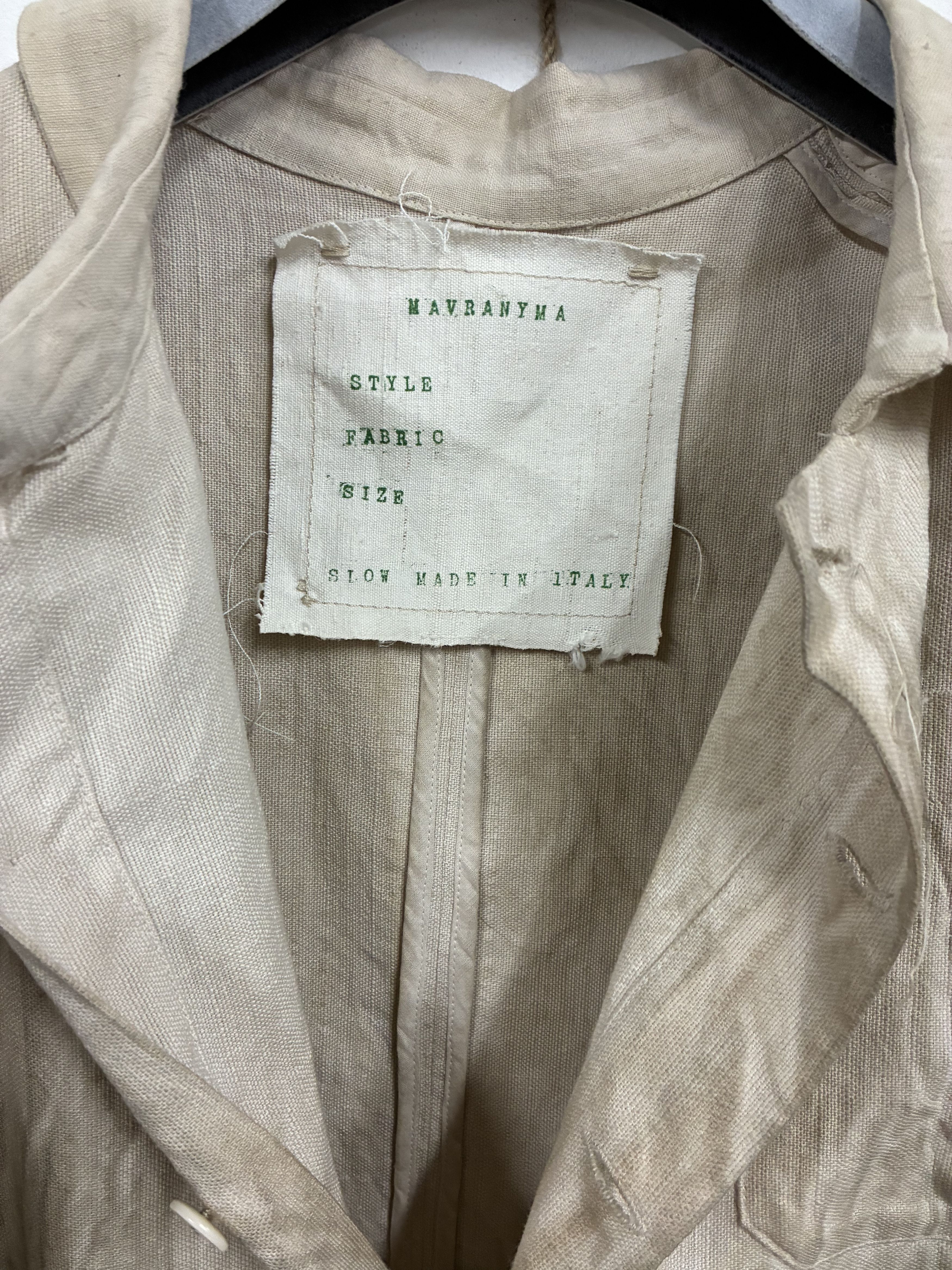 Mavranyma MAVRANYMA - Hand dyed wool linen jacket - light brown / sand Size US M / EU 48-50 / 2 - 6 Thumbnail