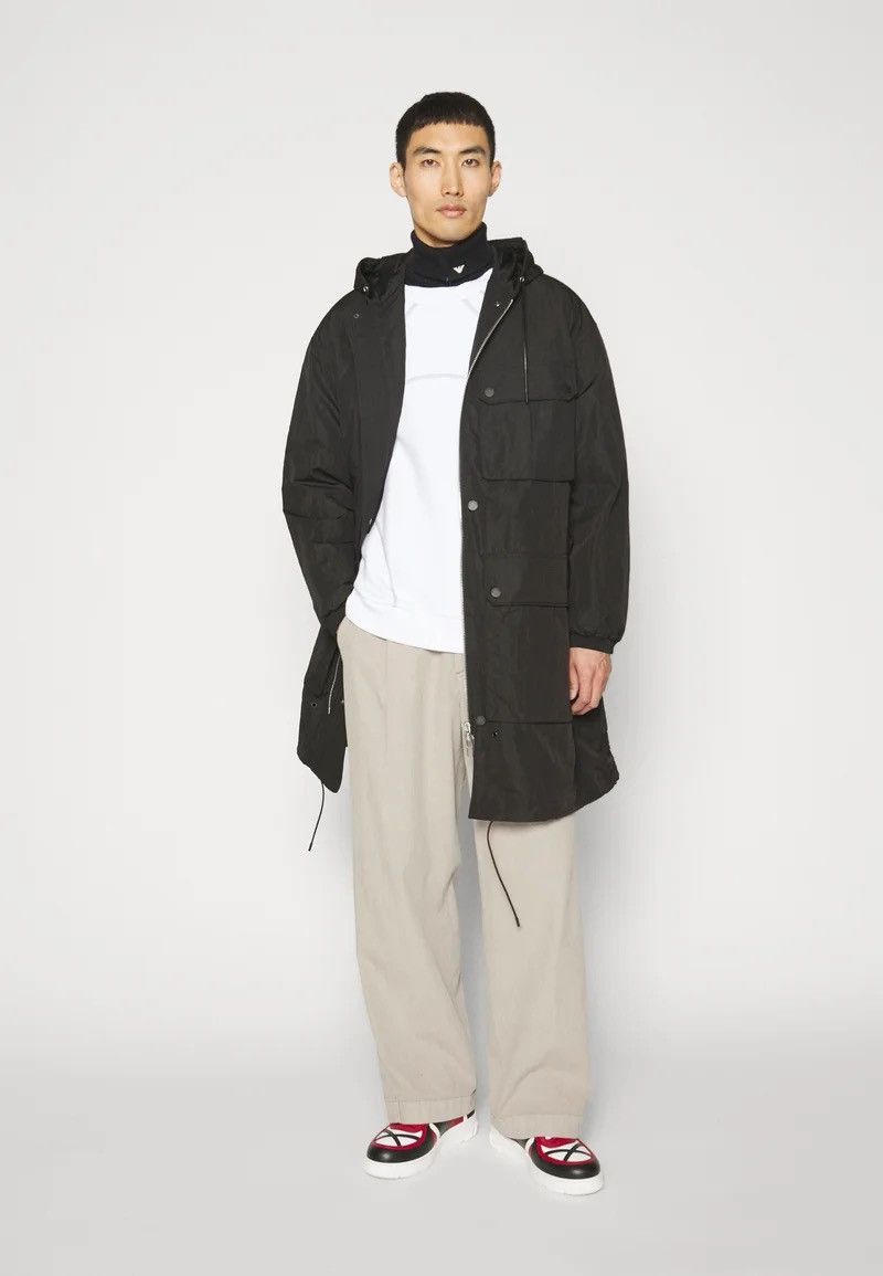 Emporio Armani !DS! AW22 Emporio Armani Black Trench Coat Windbreaker Size US L / EU 52-54 / 3 - 4 Thumbnail