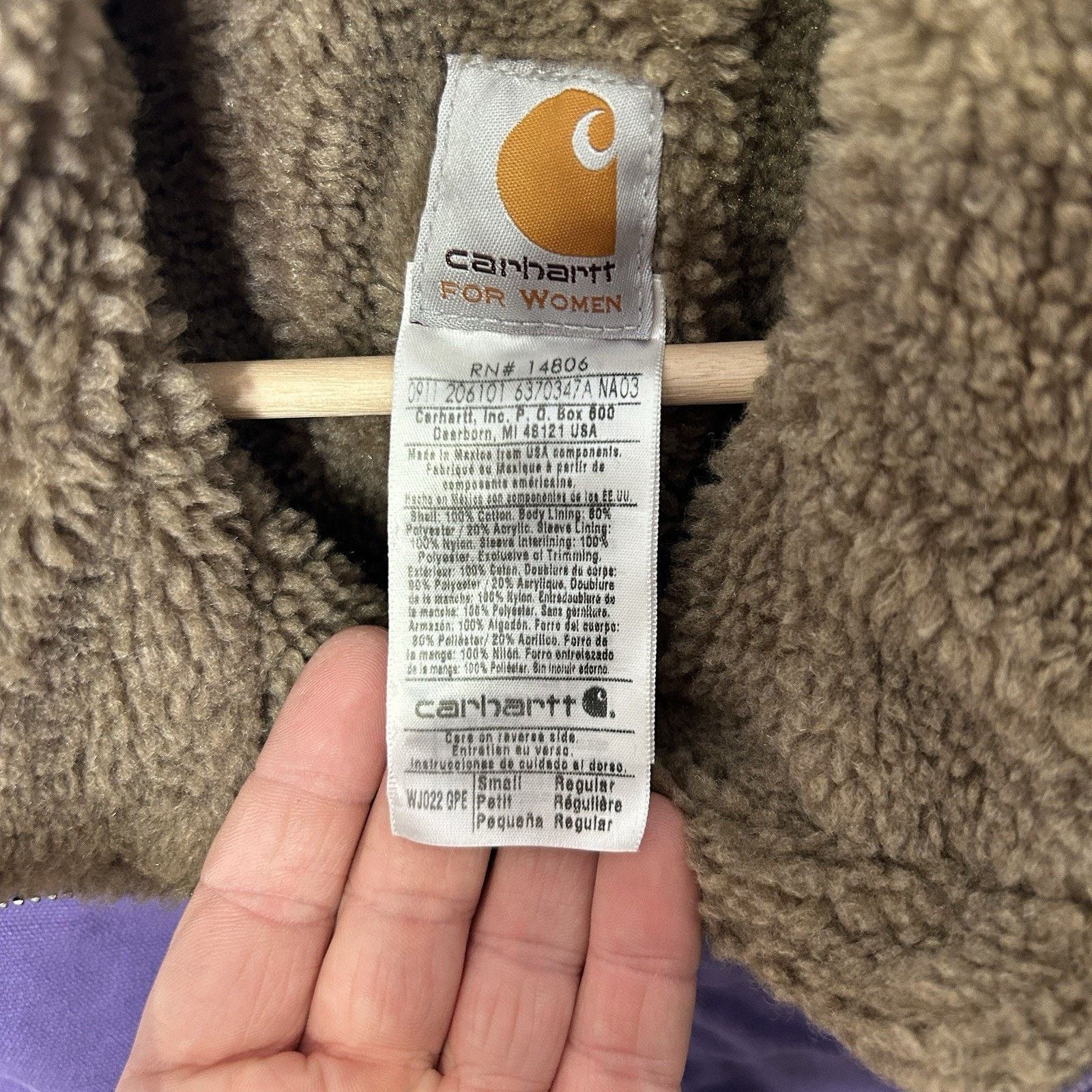 Carhartt Vintage Carhartt Sherpa-Lined Sierra Jacket “Grape” WJ022 Size S / US 4 / IT 40 - 11 Thumbnail