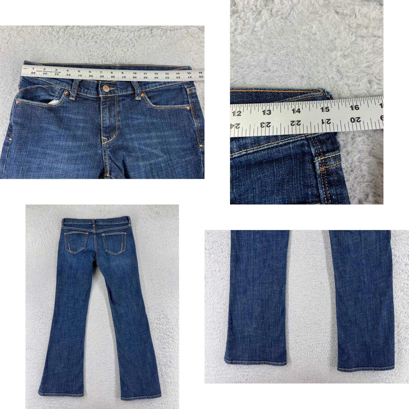 Old Navy Old Navy Jeans Womens 4 Blue Denim The Flirt Mid Rise Flare Cotton 29x29 Size 27" / US 4 / IT 40 - 9 Thumbnail