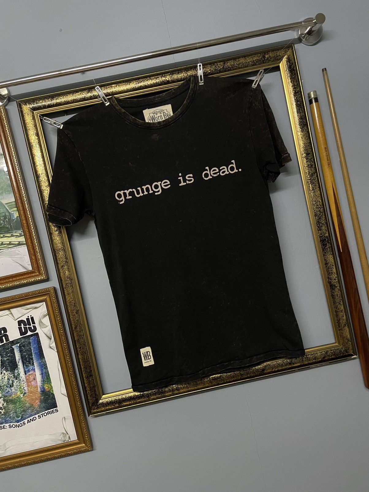 Japanese Brand Vintage Designer Worn By ‘Grunge Is Dead’ Acid Wash Punk Tee Size US S / EU 44-46 / 1 - 2 Thumbnail
