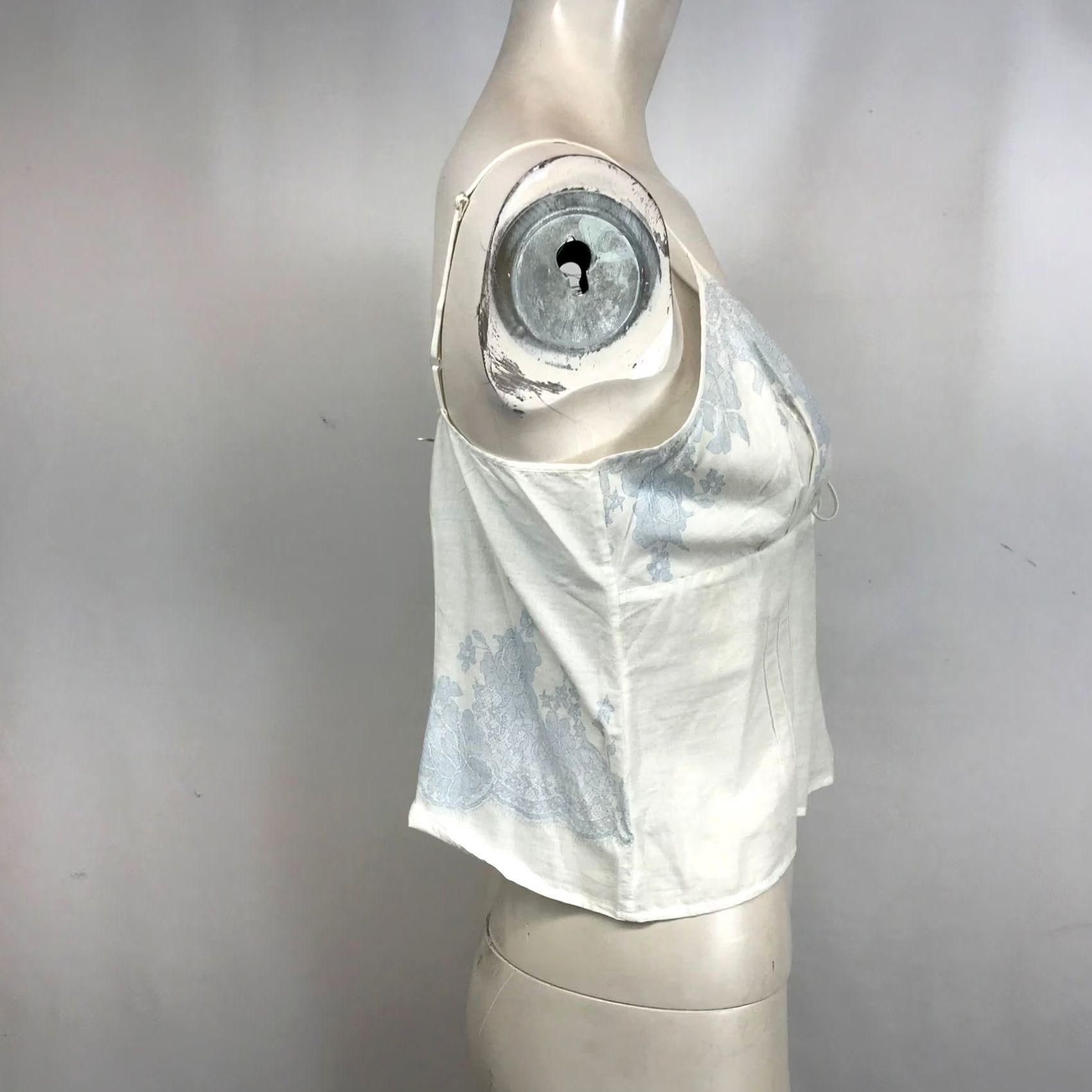 Anthropologie Eloise Anthropologie Camisole White Floral Lace Tie Front Tank Womens S Size S / US 4 / IT 40 - 4 Thumbnail