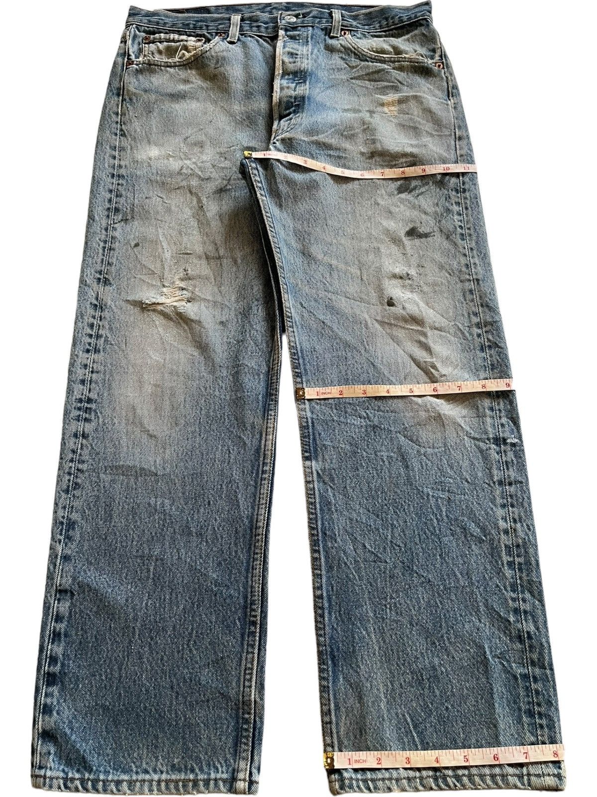 Levi's × Levi's Vintage Clothing SALES🔥Vintage 90s Levis 501 Blue Wash Grunge Loose Jeans Size US 33 - 13 Thumbnail