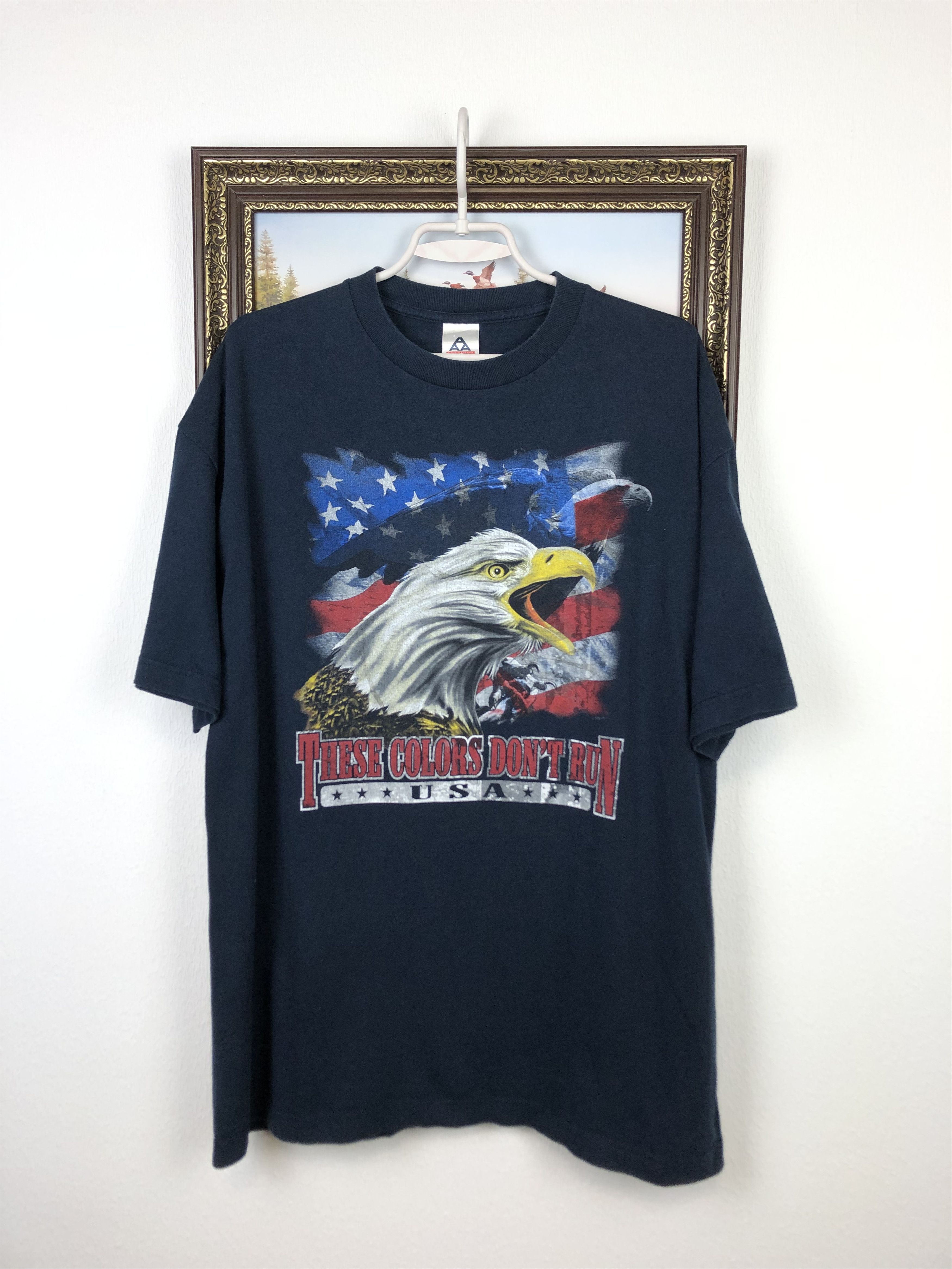 Vintage Vintage American Eagle USA Patriotic Tee Shirt Print Jersey Size US XL / EU 56 / 4 - 1 Thumbnail