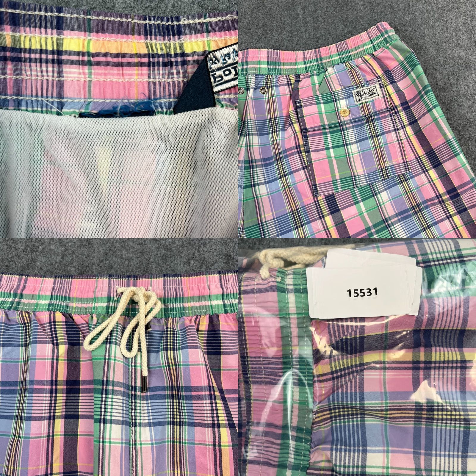 Polo Ralph Lauren VINTAGE Polo Ralph Lauren Mens Swim Shorts XXL Plaid Check Multicoloured Board Shorts Mens 2XL Size US XXL / EU 58 / 5 - 9 Thumbnail