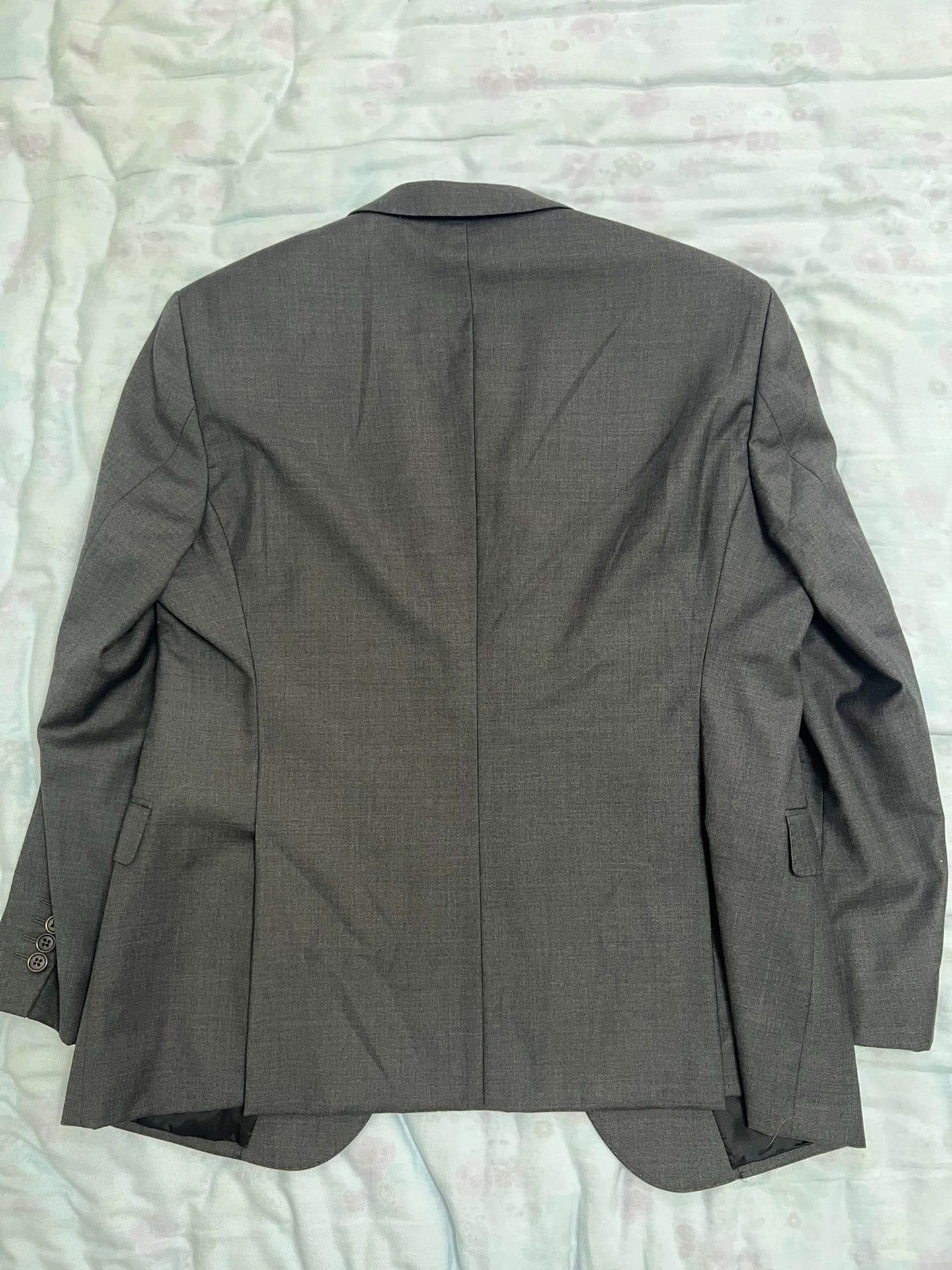 Emporio Armani Emporio Gray Wool Suit Men's 54 Double Vent Peak Lapel Size 54R - 2 Thumbnail