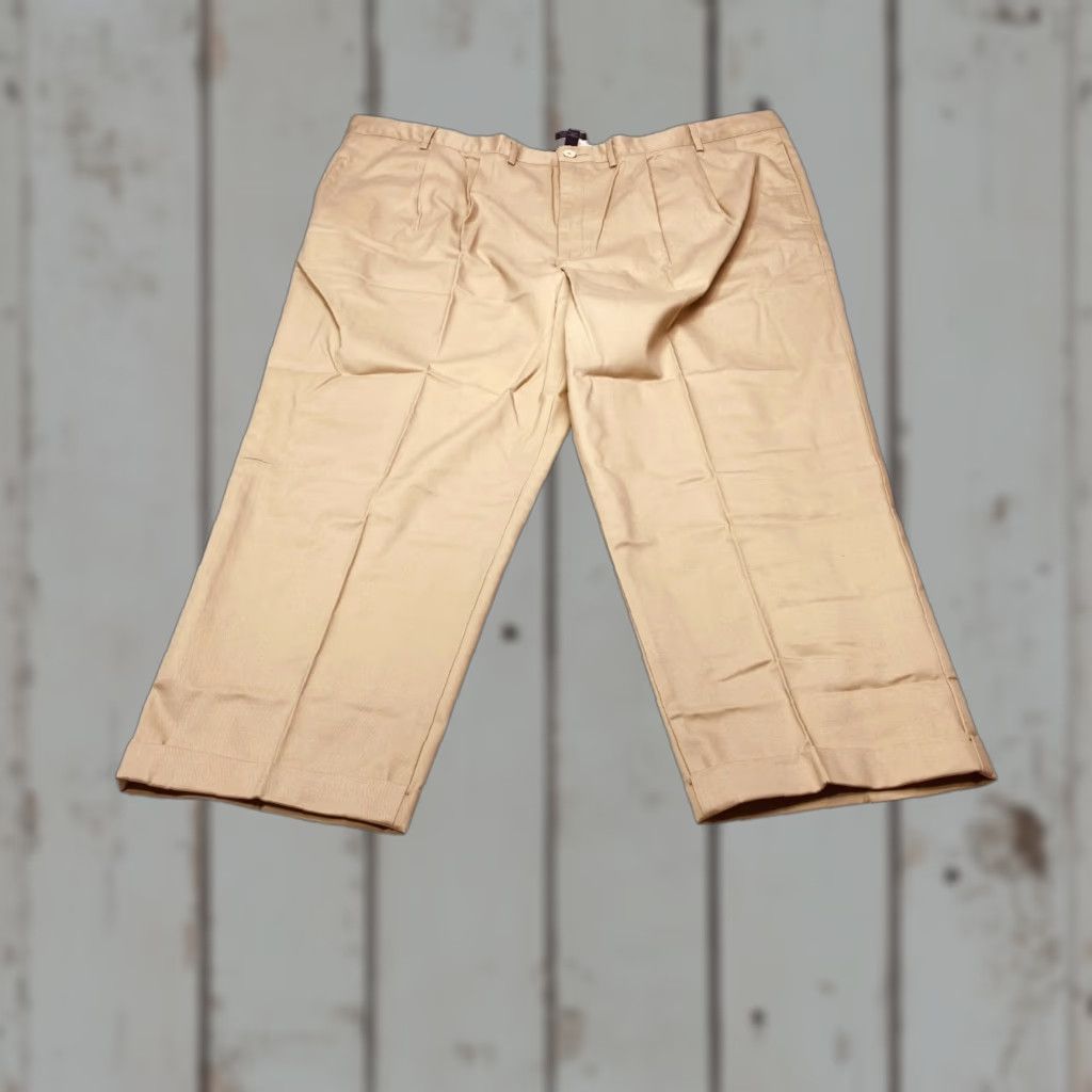 Lands' End NWT Lands' End Chino Pants Men's 52x29 Beige Khaki Pleated 100% Cotton 7550 Size US 36 / EU 52 - 1 Thumbnail