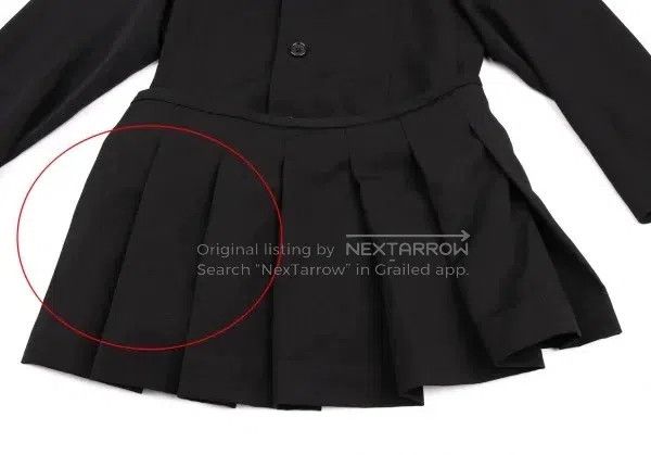 Comme des Garcons Comme des Garcons Black vintage pleated hem blazer Size S / US 4 / IT 40 - 7 Thumbnail