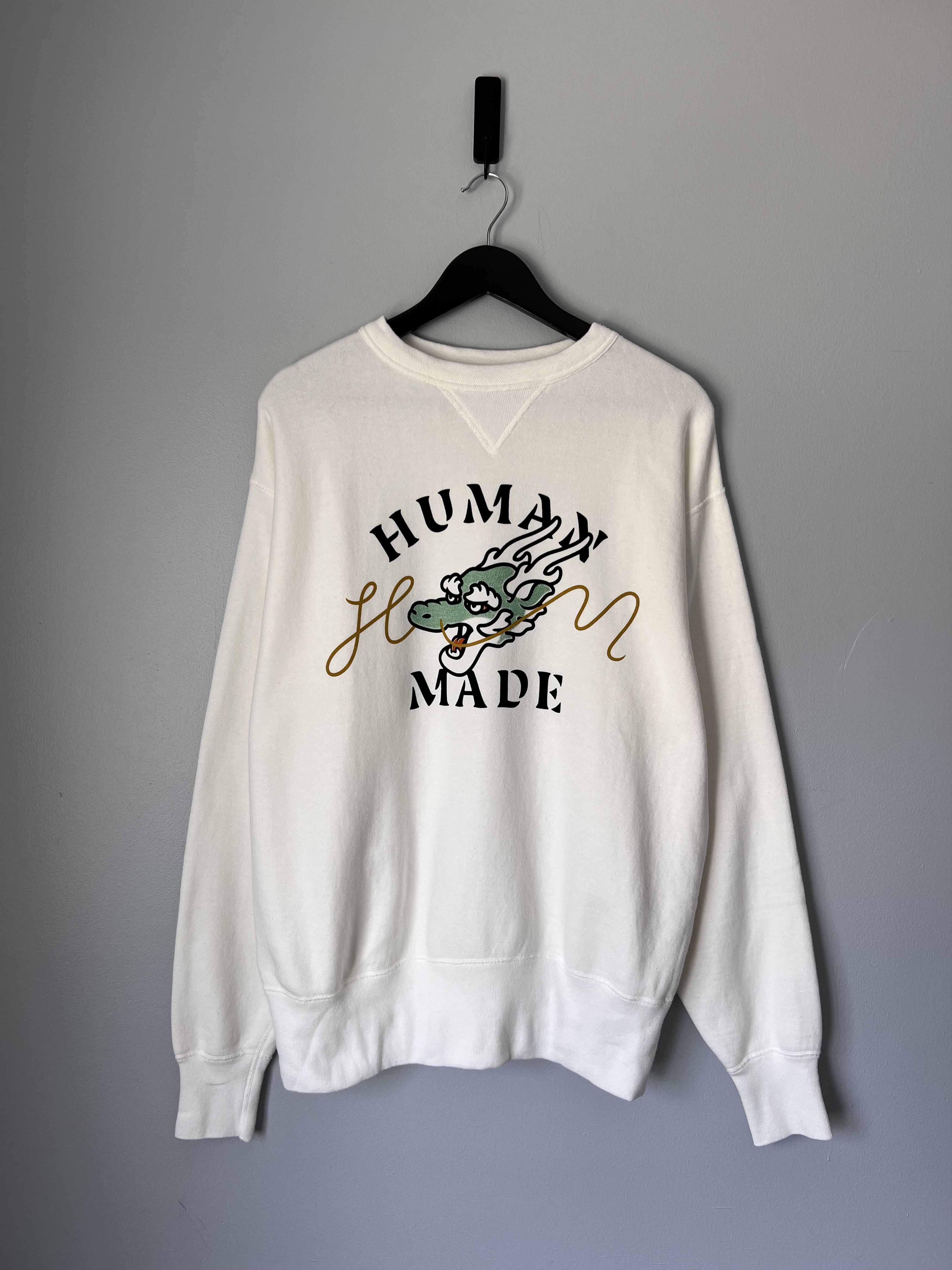 Human Made Human Made Dragon Crewneck Sweatshirt in White | Grailed