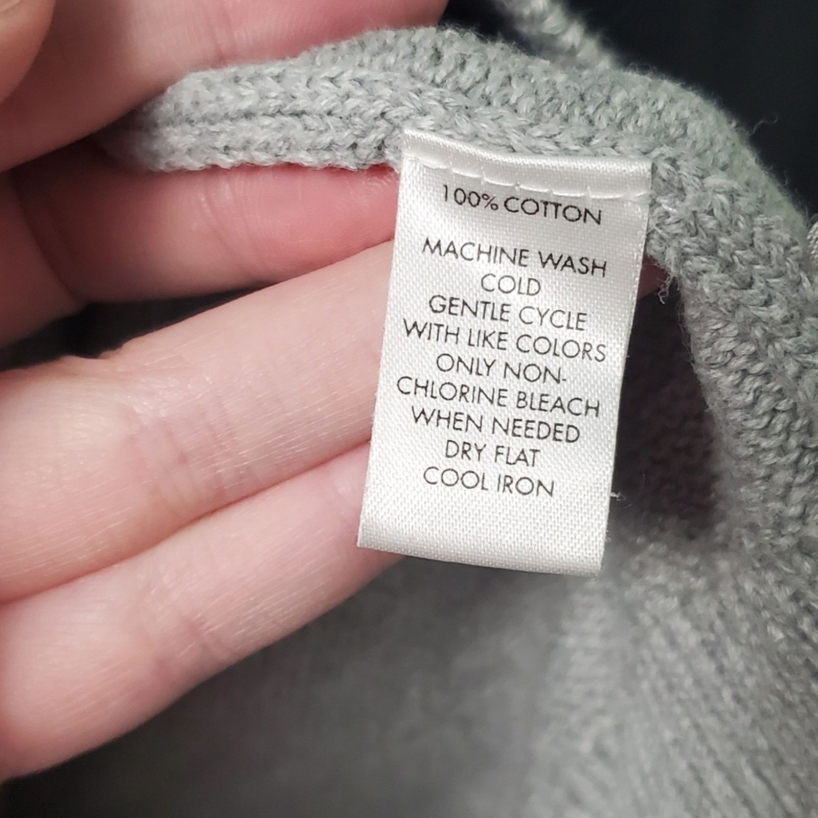 Calvin Klein Calvin Klein Nautical Gray Cotton Cable Knit Accent Sweater Size US M / EU 48-50 / 2 - 9 Thumbnail