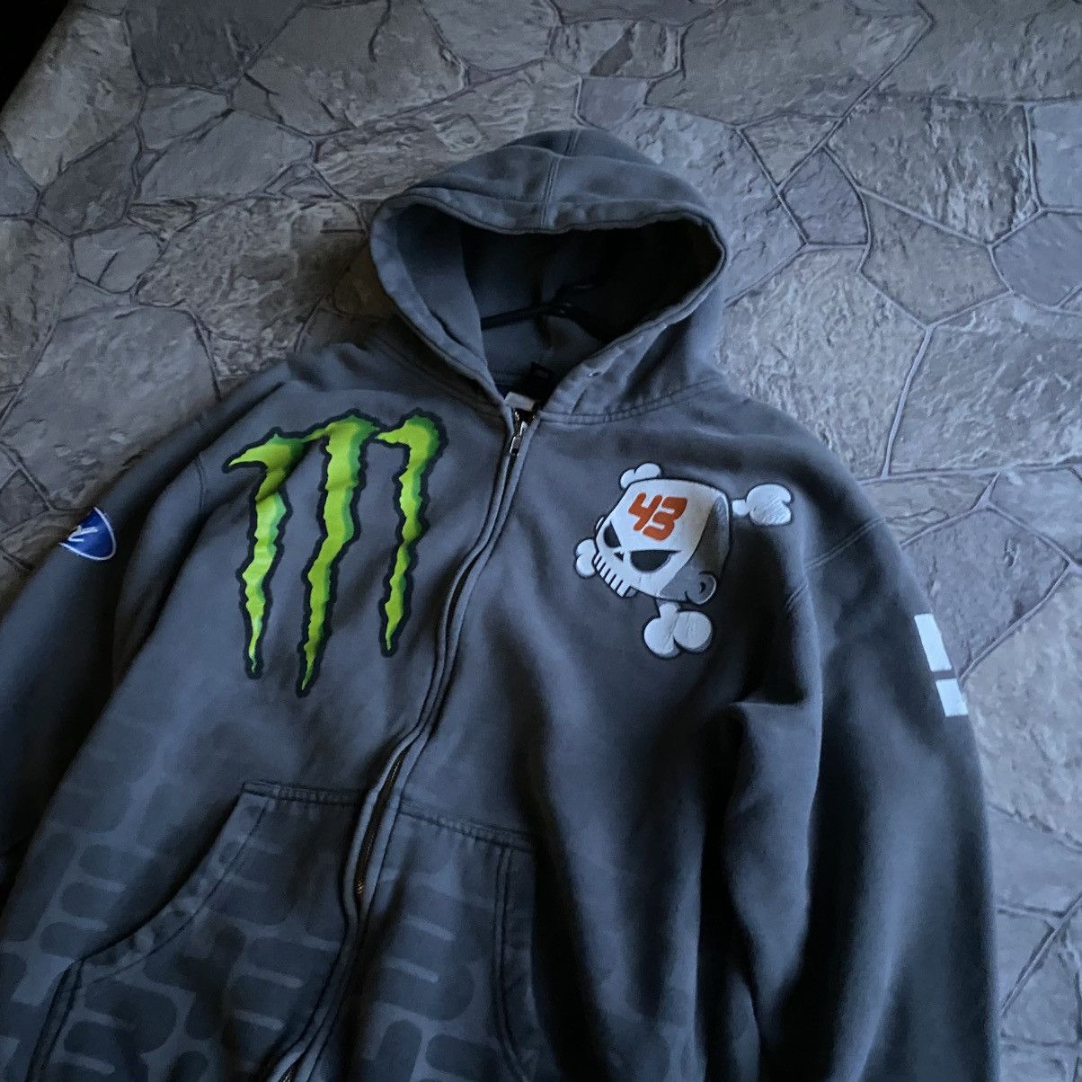 DC 2000s Y2K DC Shoes Monster Energy Racing Zip Hoodie Size US M / EU 48-50 / 2 - 2 Thumbnail