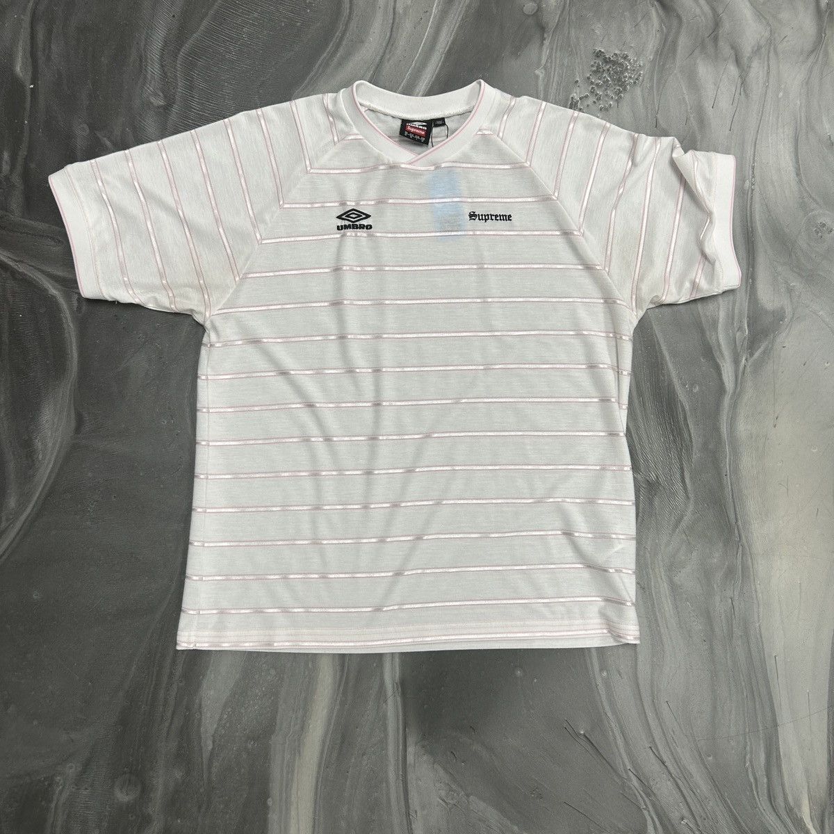 Supreme x Umbro Stripe Soccer Jersey 'White'