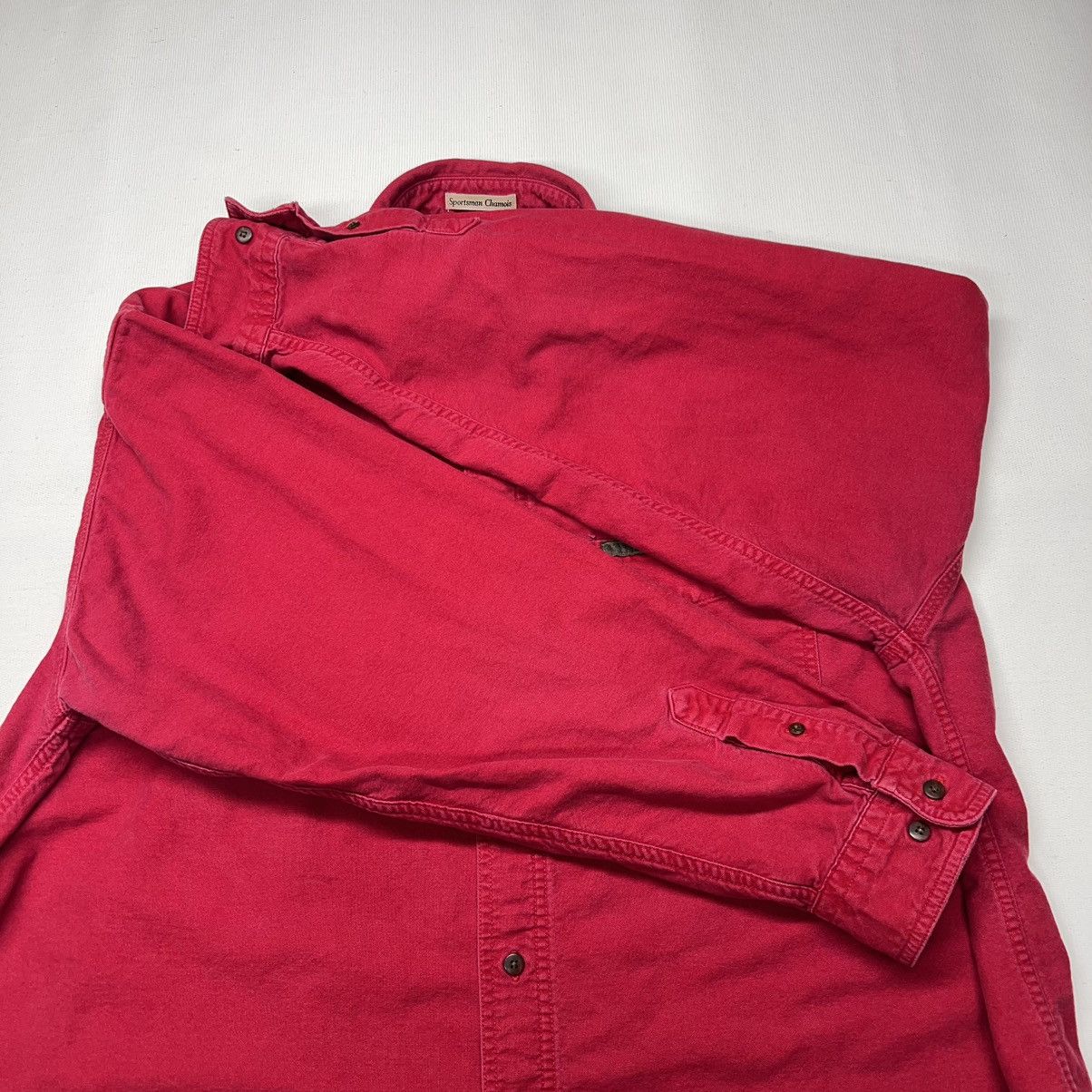 Vintage × Woolrich Woolen Mills VTG Woolrich Chamois Flannel Shirt Red Button Long Sleeve Size US XXL / EU 58 / 5 - 9 Thumbnail
