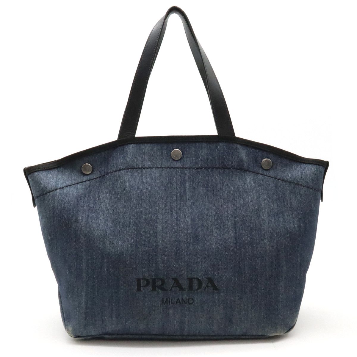 Prada Prada Denim Leather Tote Bag 1BG310 Denim Tote Bag 1BG310