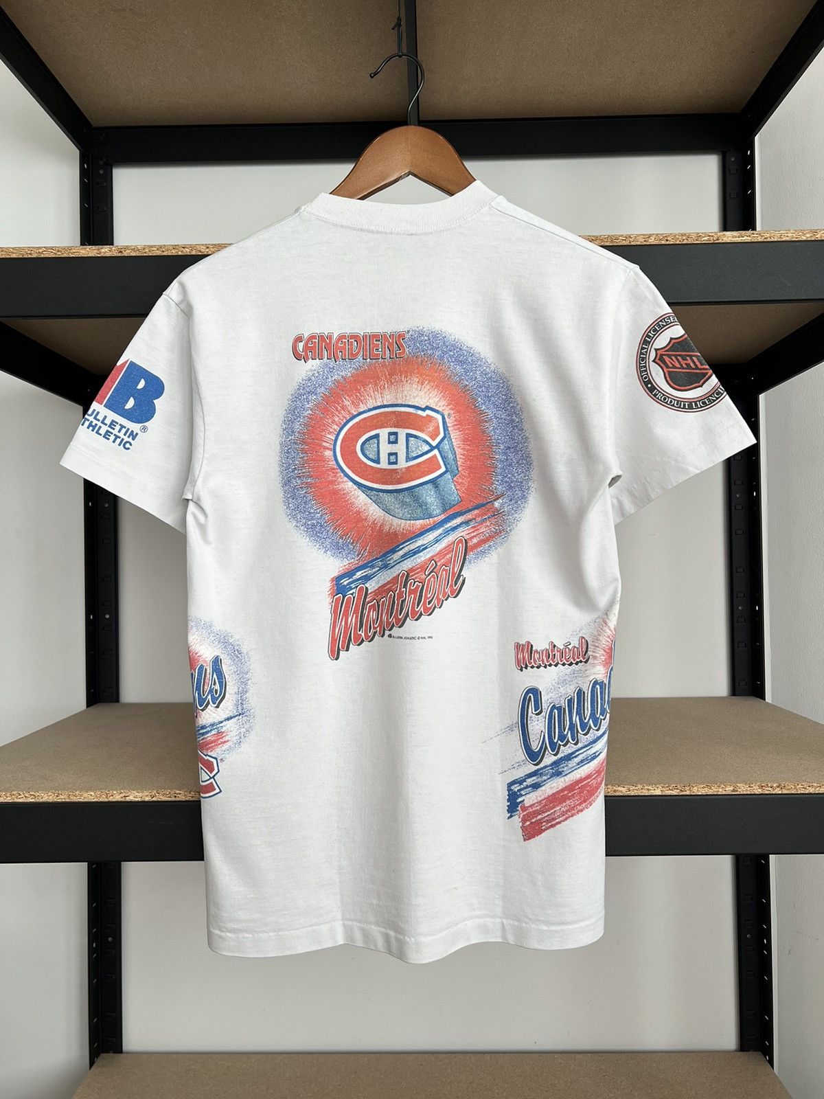 NHL Vintage 1993 Montreal Canadiens NHL Hockey Bulletin T-shirt Size US S / EU 44-46 / 1 - 2 Thumbnail