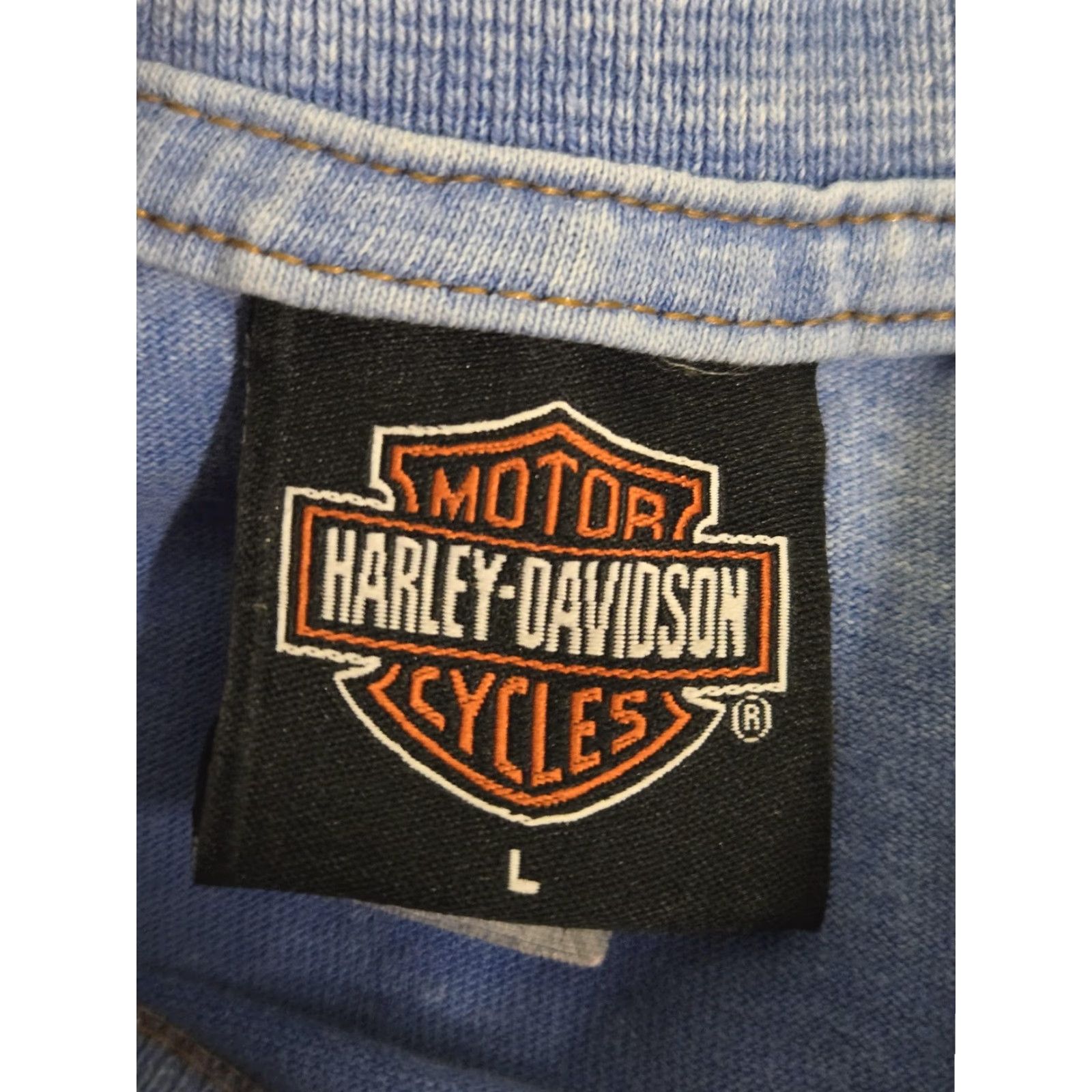 Harley Davidson VINTAGE Harley-Davidson Shirt Mens Large Blue Alamo City San Antonio Texas 90s Tee Size US L / EU 52-54 / 3 - 3 Thumbnail