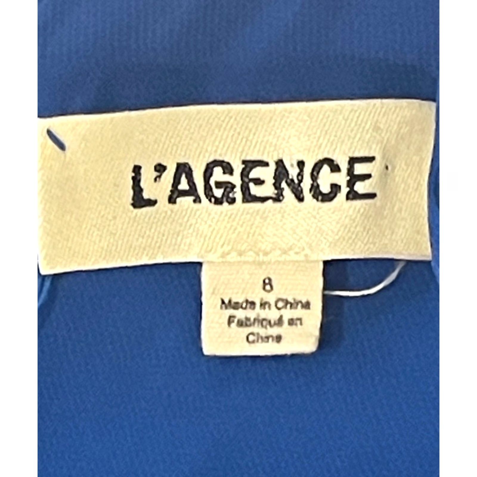 L'AGENCE VINTAGE L'AGENCE Silk Jumpsuit Women's Size 8 Sleeveless Blue 90s Party Dress Size 30" / US 8 / IT 44 - 7 Thumbnail