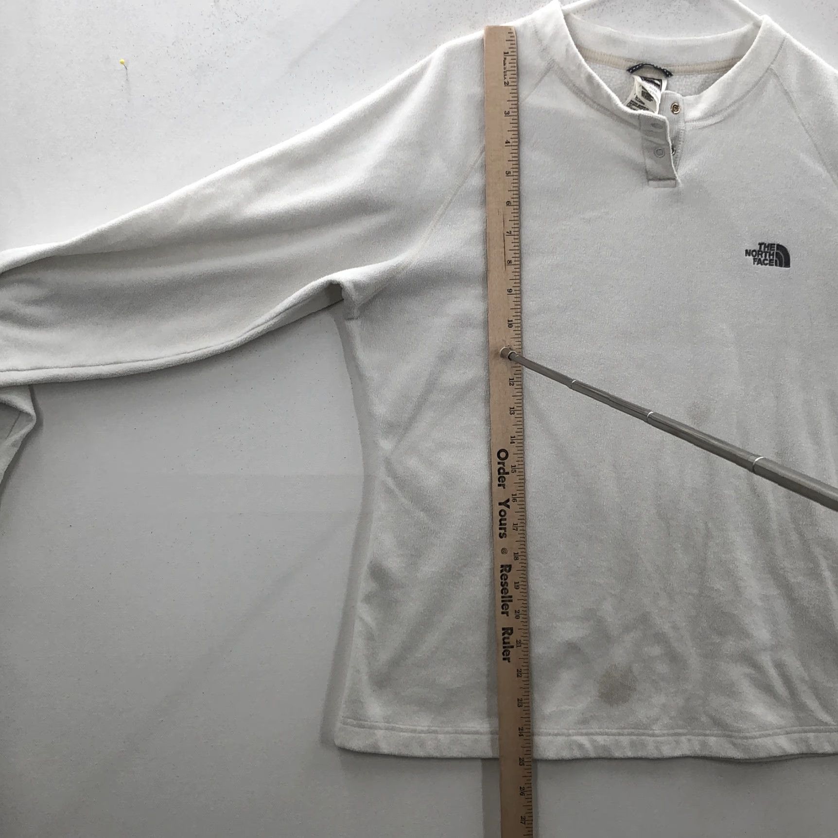 The North Face The North Face Womens White Long Sleeve Crew Neck Pullover Sweatshirt XL Sweatshirt Womens Long Sleeve Pullover White The North Face Size XL / US 12-14 / IT 48-50 - 3 Thumbnail