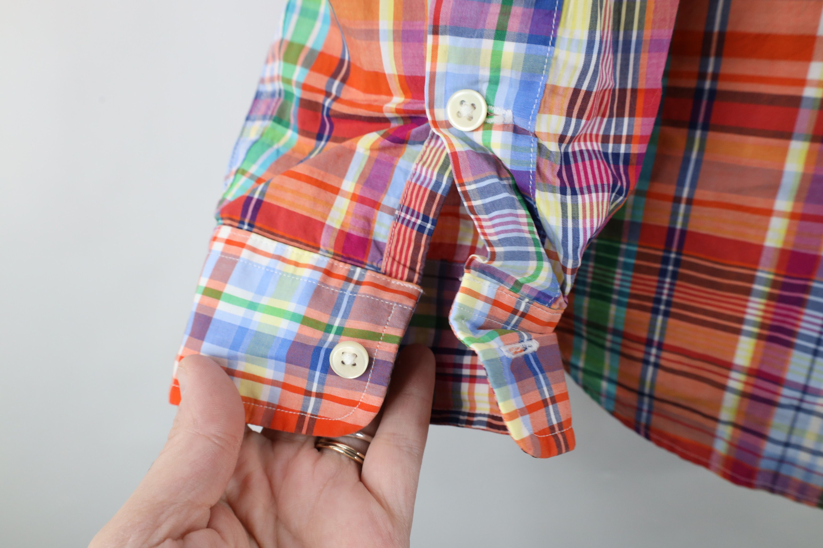 Ralph Lauren × Vintage Vintage 90s Ralph Lauren Madras Rainbow Button Down Shirt Size US M / EU 48-50 / 2 - 4 Thumbnail