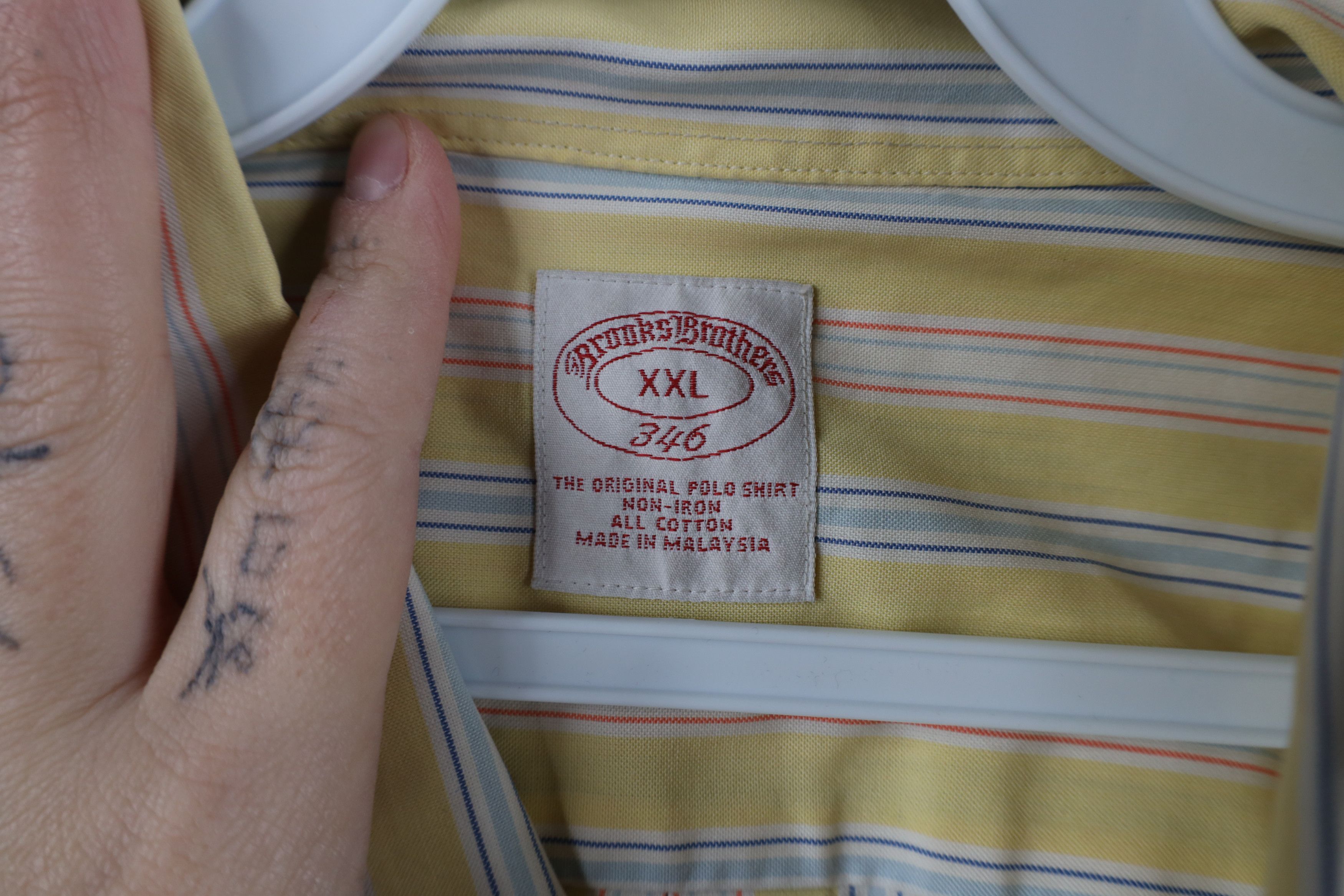 Brooks Brothers × Vintage Vintage Brooks Brothers Cotton Button Down Shirt OCBD Size US XXL / EU 58 / 5 - 11 Thumbnail