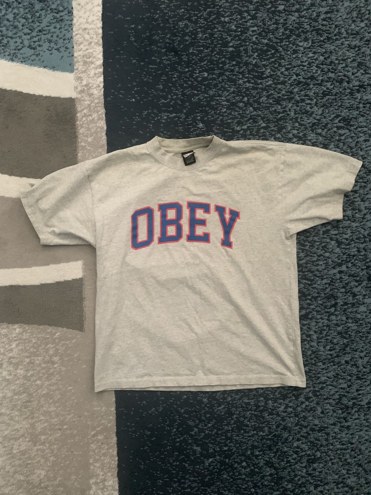 Obey Obey College Tee - Grey Size US L / EU 52-54 / 3 - 1 Thumbnail