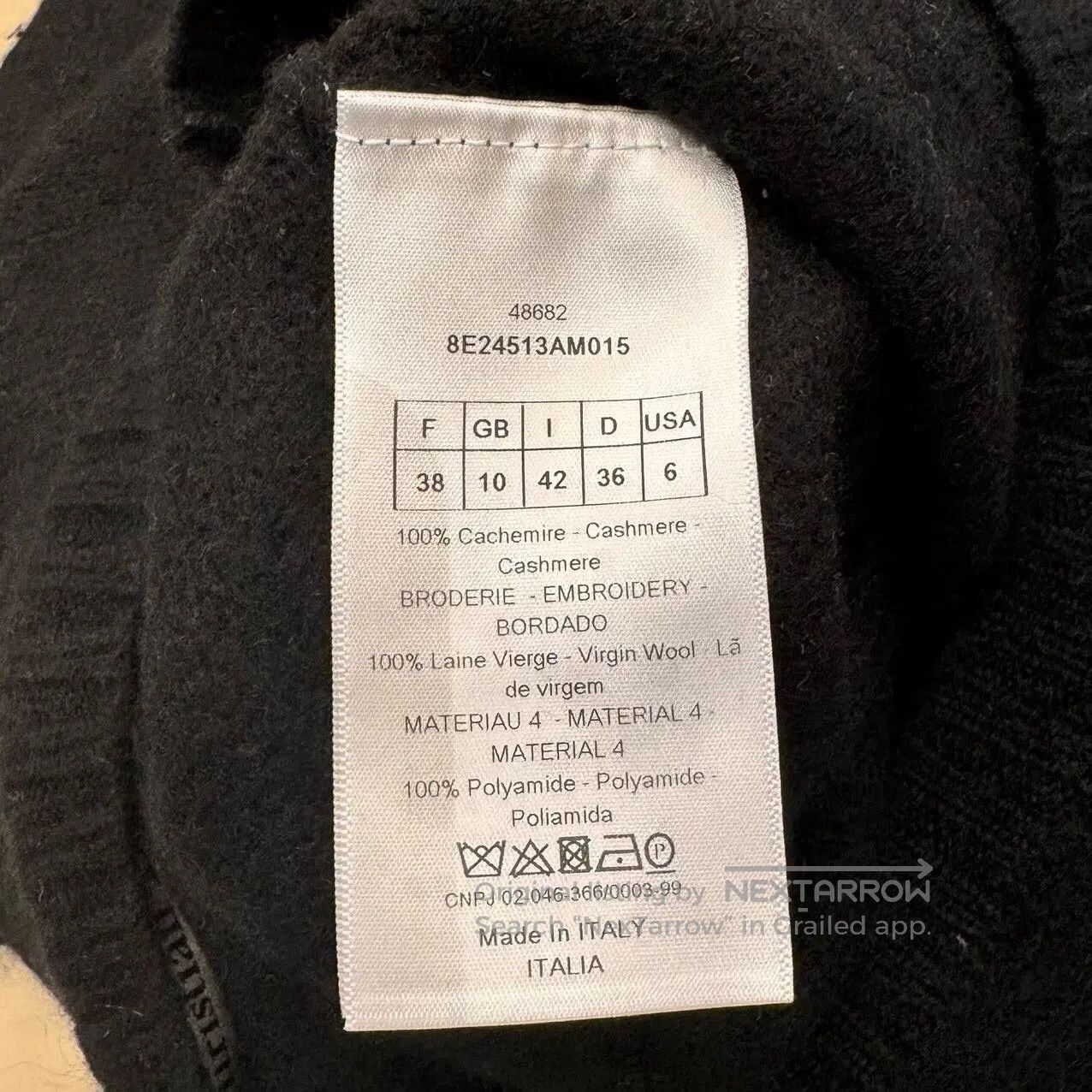 Dior Dior Black Dinosaur Cashmere Sweater. Size S / US 4 / IT 40 - 6 Thumbnail