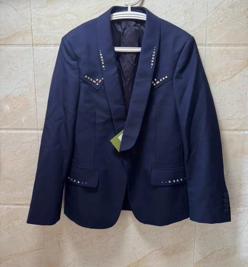 Gucci Gucci 24 styles of crystal embroidered wool casual jackets Size US S / EU 44-46 / 1 - 1 Thumbnail