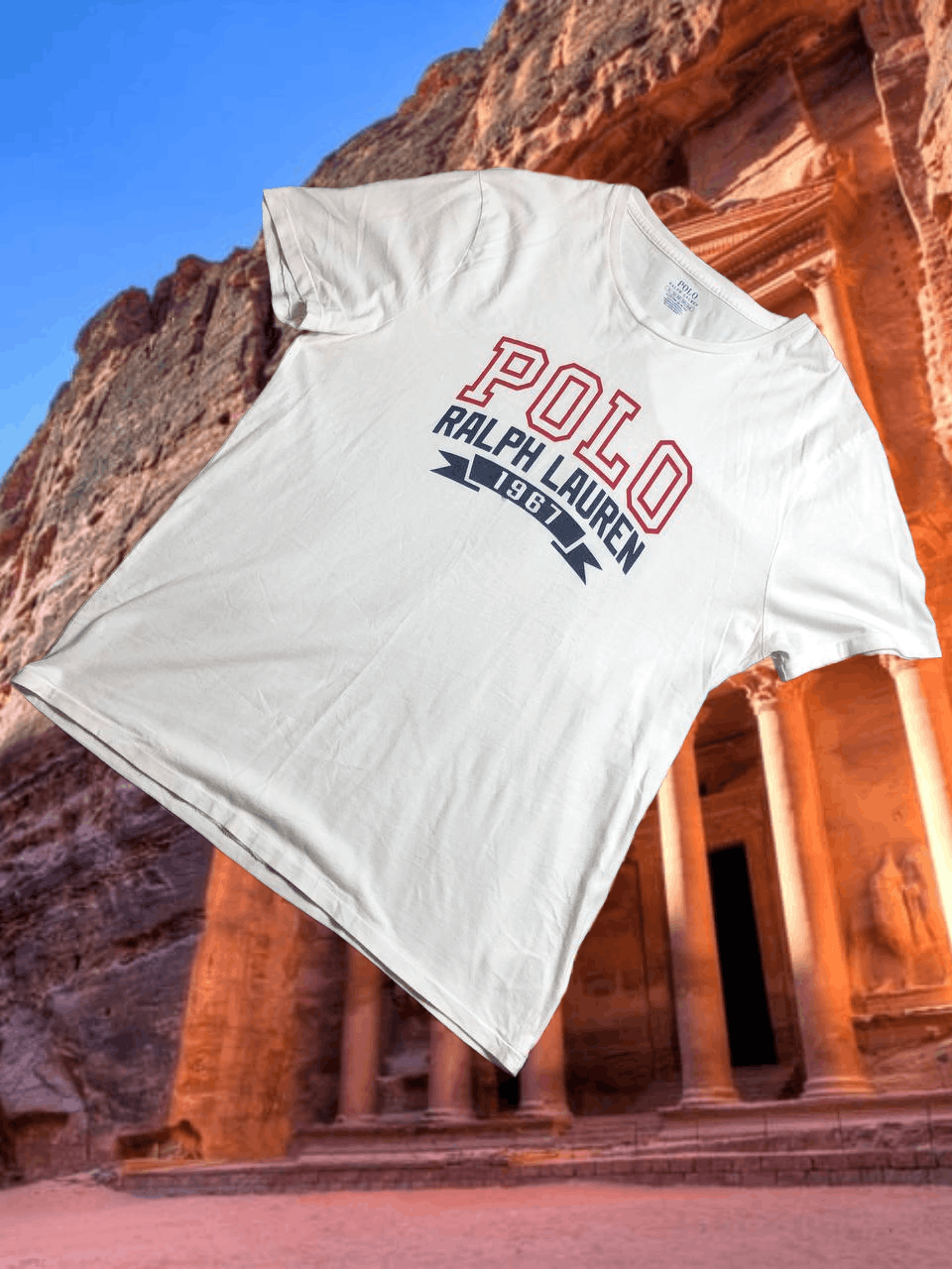 Polo Ralph Lauren Streetwear T-Shirt white big Polo Ralph Lauren Y2K Vintage Size US XL / EU 56 / 4 - 1 Thumbnail