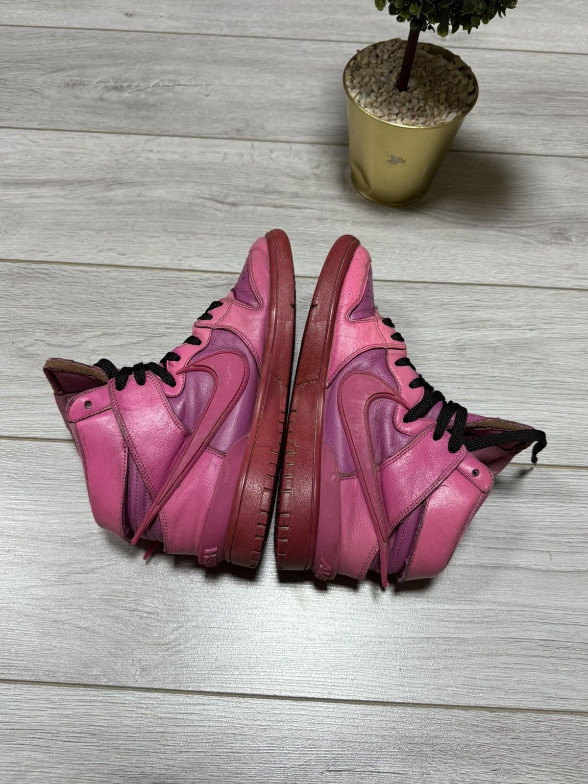 Ambush Design × Nike Nike Dunk x Ambush RARE pink high leather sneakers shoes Size US 8.5 / EU 41-42 - 5 Thumbnail