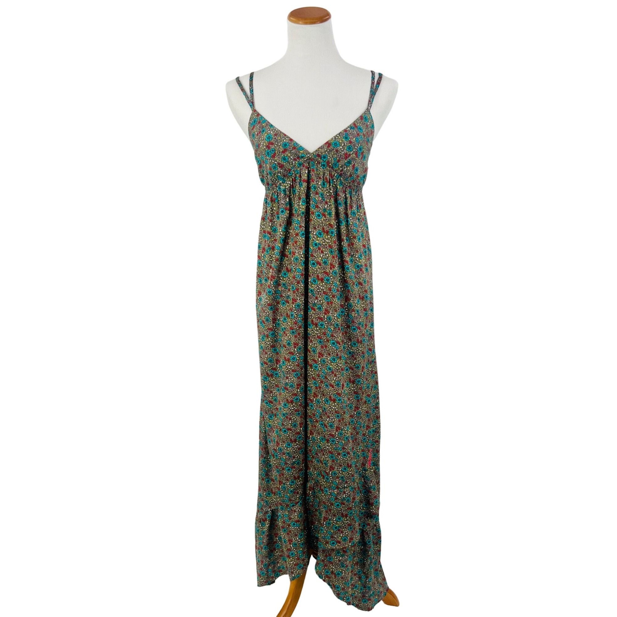 Billabong VTG Billabong Floral Strappy Back Maxi Dress | Coastal Boho Size L / US 10 / IT 46 - 2 Thumbnail