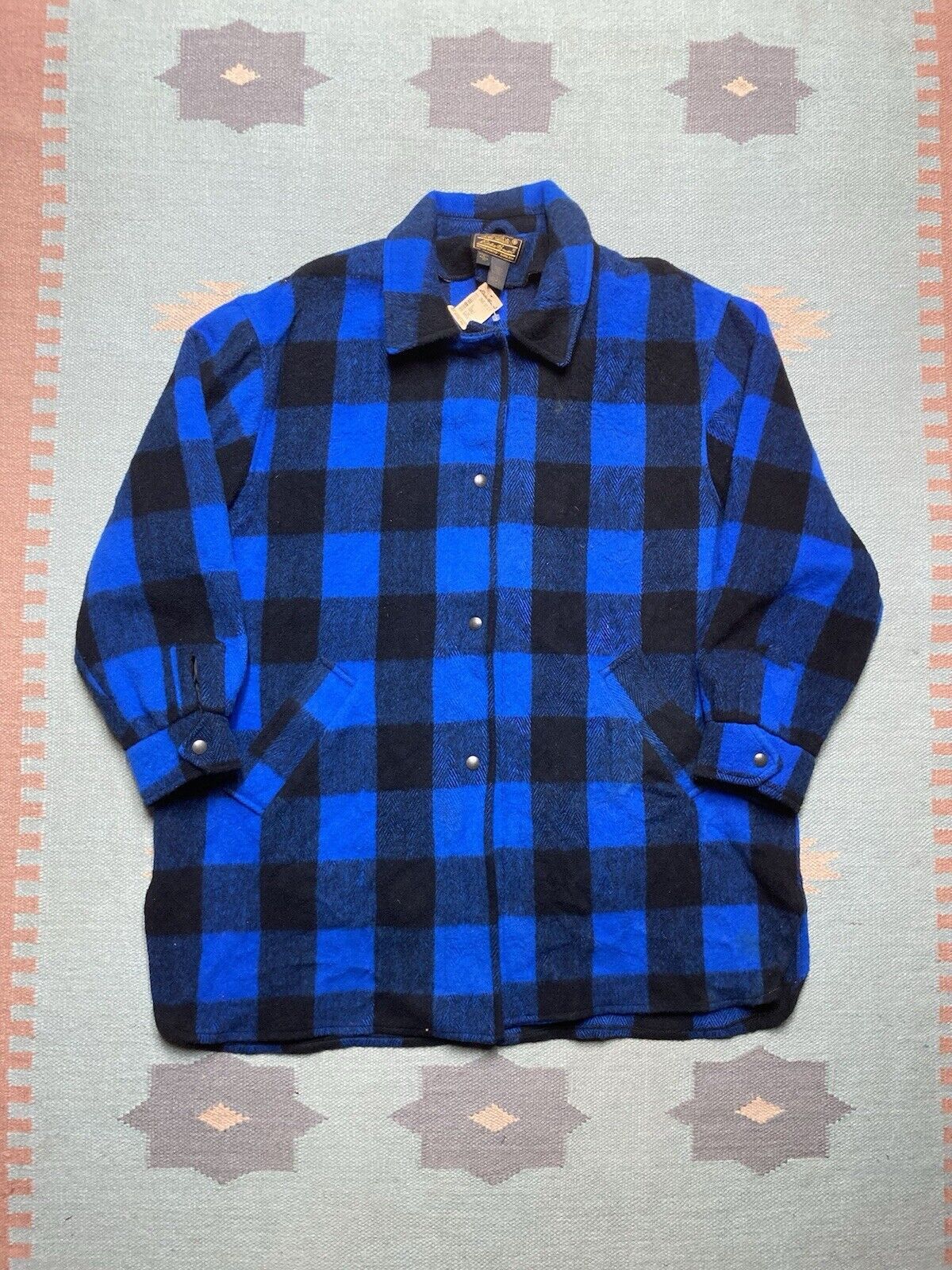 Eddie Bauer × Vintage NWT Eddie Bauer shirt jacket blue plaid shacket women’s XL Size XL / US 12-14 / IT 48-50 - 1 Thumbnail