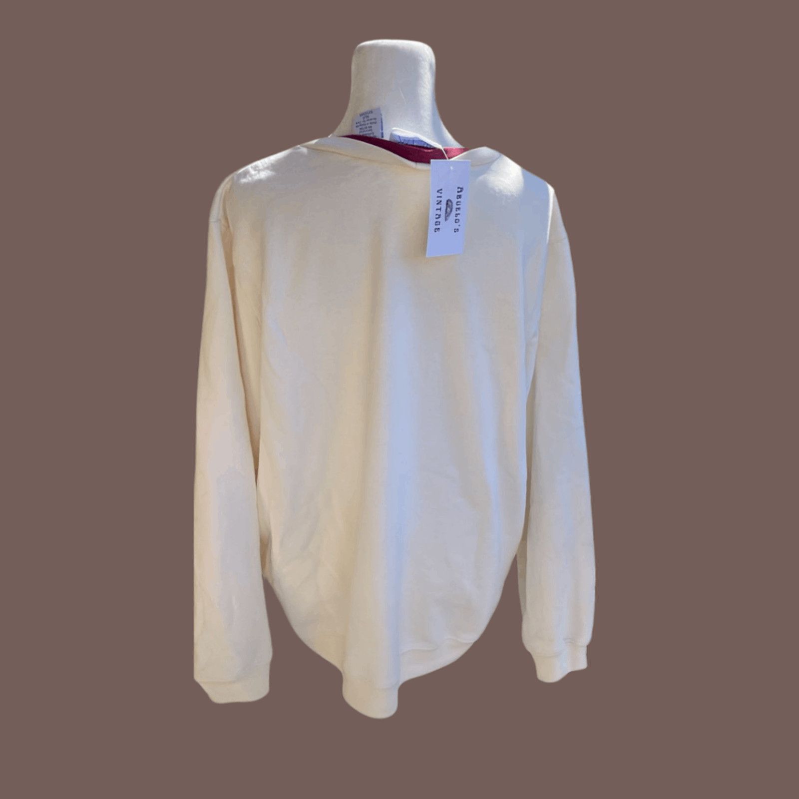 Vintage VTG Pullover Sweater | Blair Embroidered White | Cottagecore Size XL / US 12-14 / IT 48-50 - 2 Thumbnail