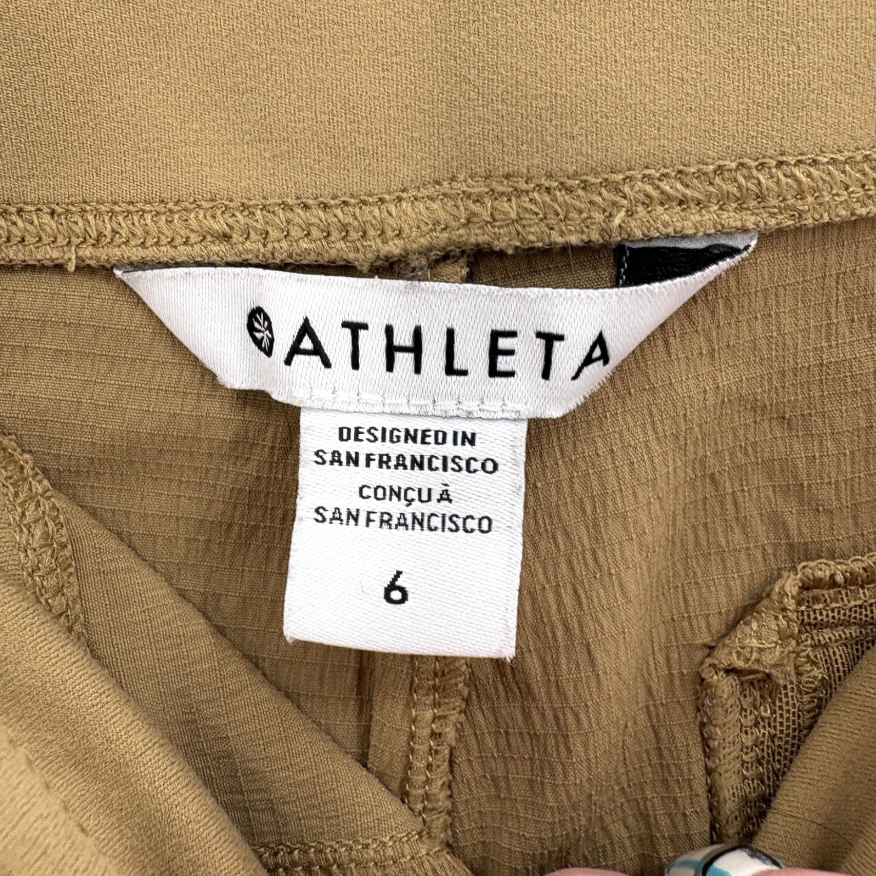 Athleta Athleta Jogger Pants Womens 6 Brown Nylon Spandex Lightweight Tapered Pockets Hiking Travel Yoga Activewear Casual Size 28" / US 6 / IT 42 - 4 Thumbnail
