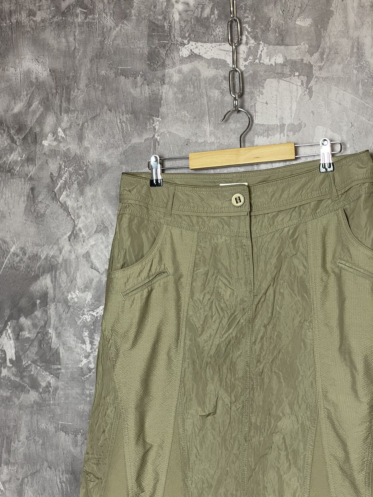 Japanese Brand × Vintage VINTAGE JAPANESE STYLE NYLON MID SKIRT Size 35" - 3 Thumbnail