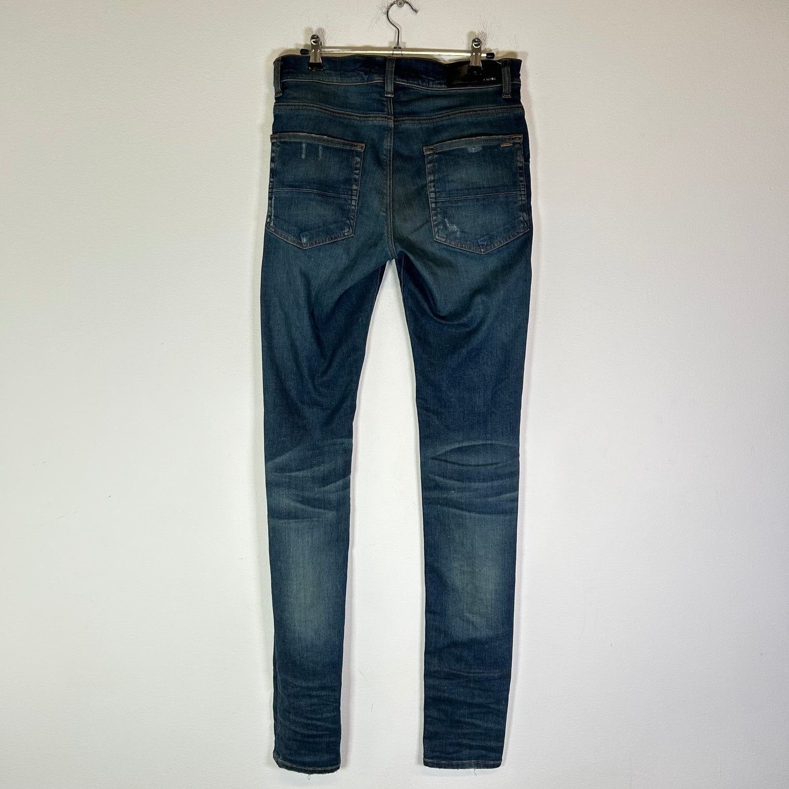 Amiri Amiri Dark Wash Indigo Distressed Jeans Size US 30 / EU 46 - 2 Thumbnail
