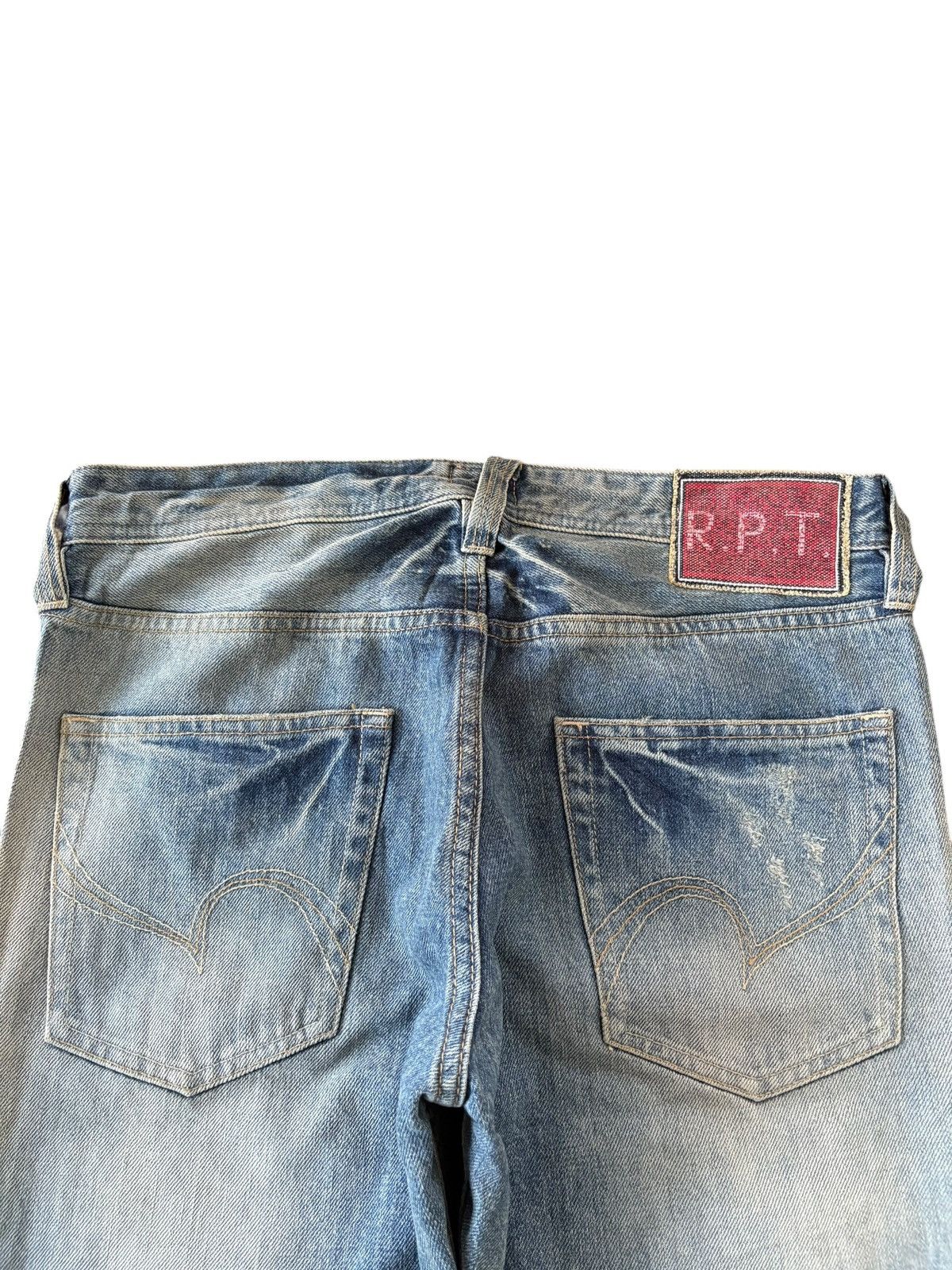 If Six Was Nine Vintage Japanese Rupert Mud Wash Distressed Jeans Size US 32 / EU 48 - 4 Thumbnail