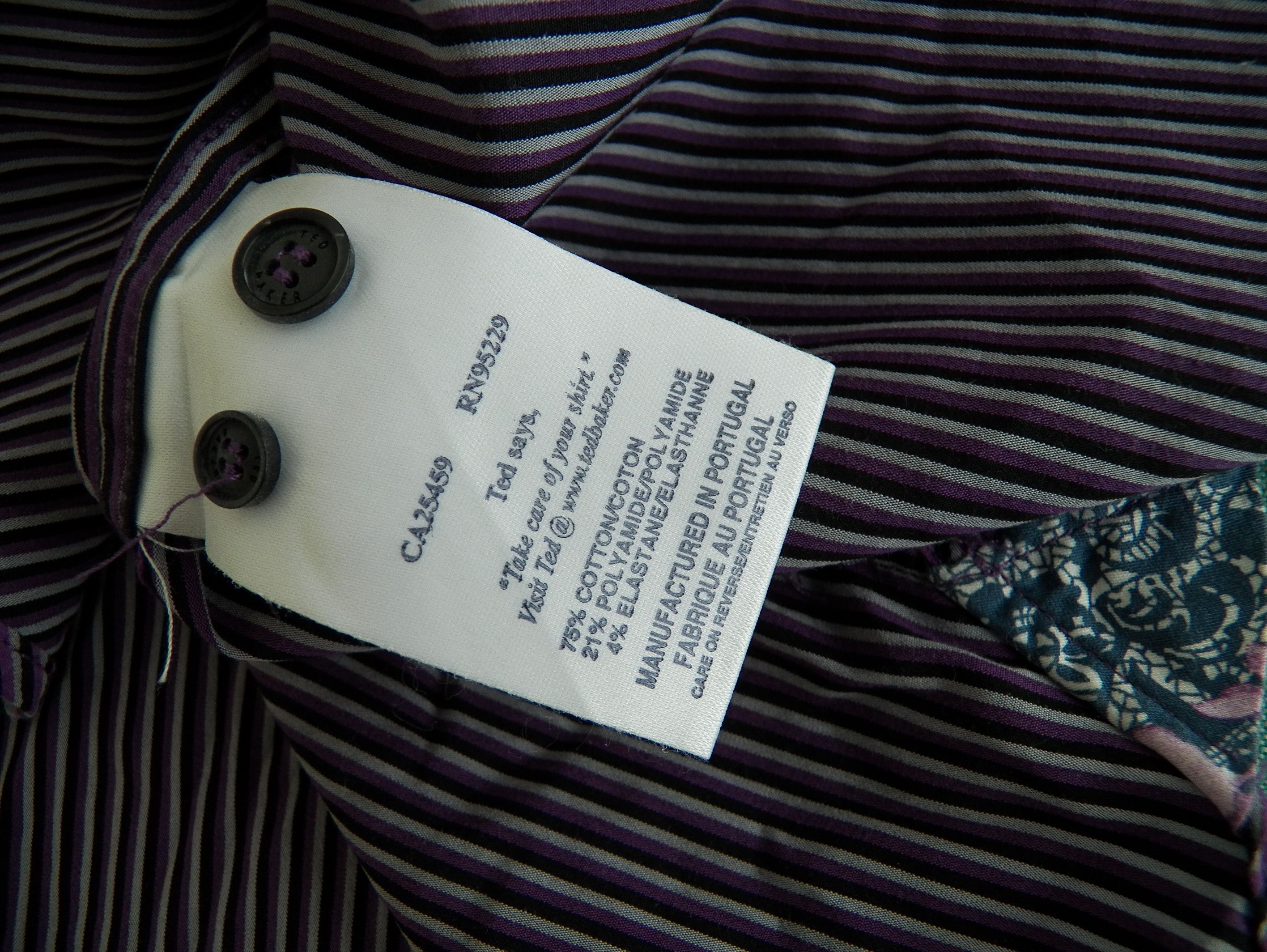 Ted Baker Ted Baker Stovad Shirt Size 2 S stripe stretch cotton Size US S / EU 44-46 / 1 - 7 Thumbnail