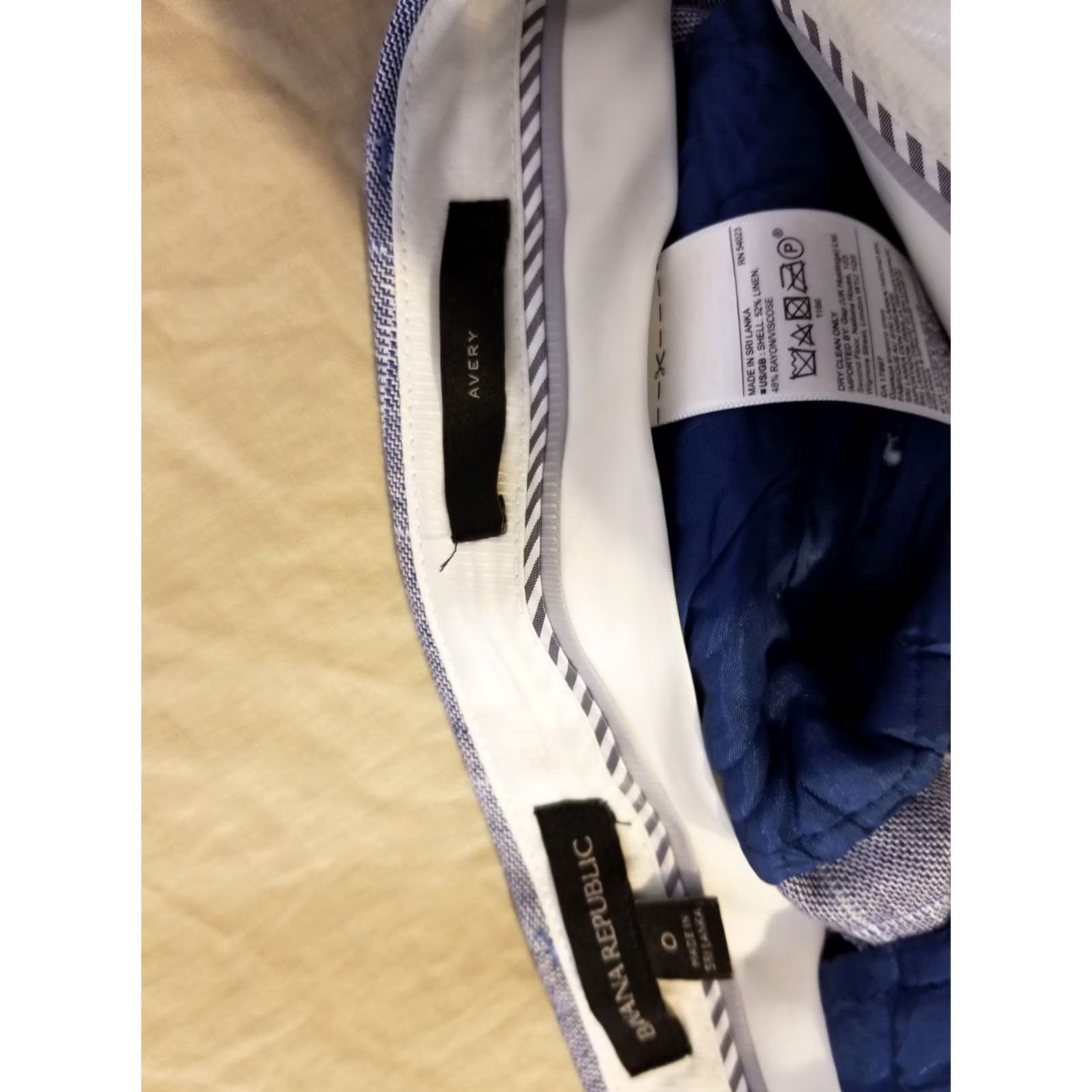 Banana Republic Womens Banana Republic Pants Dress Pants Linen Blue 0 Regular Straight Flat Front Pockets Chambray? (Note: Please review) Size 25" / US 0 / IT 36 - 4 Thumbnail