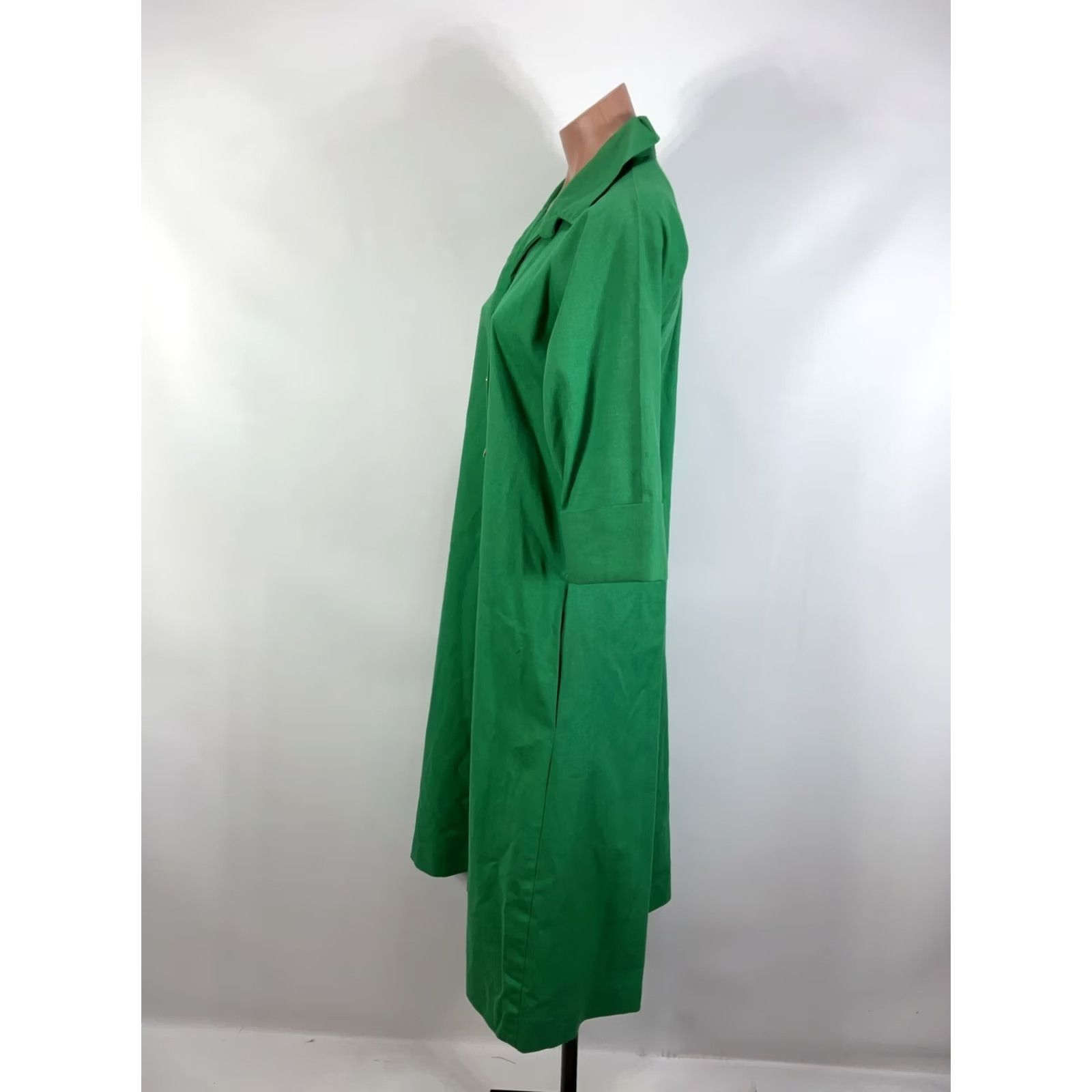 Venus VINTAGE Venus Barsa Green Canvas Gold Button House Coat Dress Kaftan ARIEL sz S Size S / US 4 / IT 40 - 7 Thumbnail