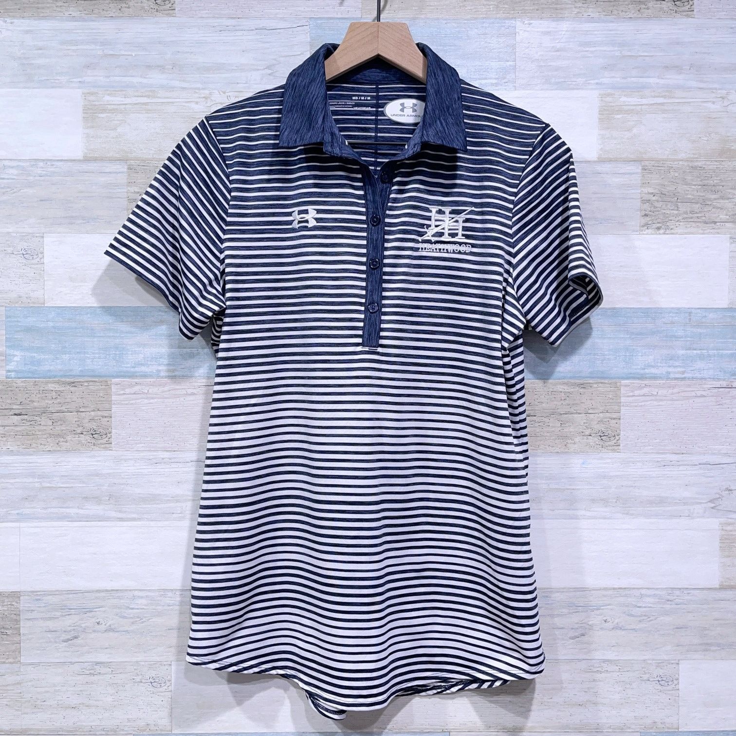 Under Armour Under Armour Heathwood Hall Striped Polo Blue Womens Me Size M / US 6-8 / IT 42-44 - 1 Thumbnail